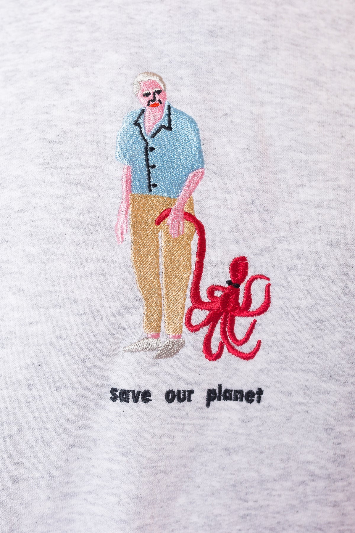 David Attenborough Save Our Planet Embroidered Sweatshirt