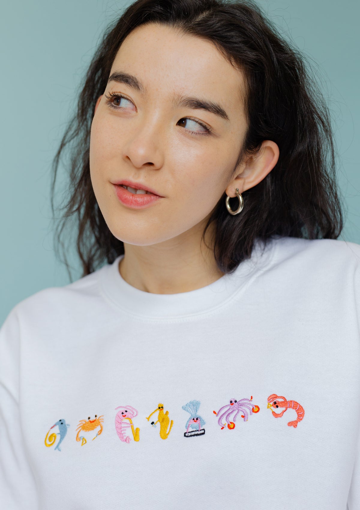 Seafood Medley Embroidered Sweatshirt