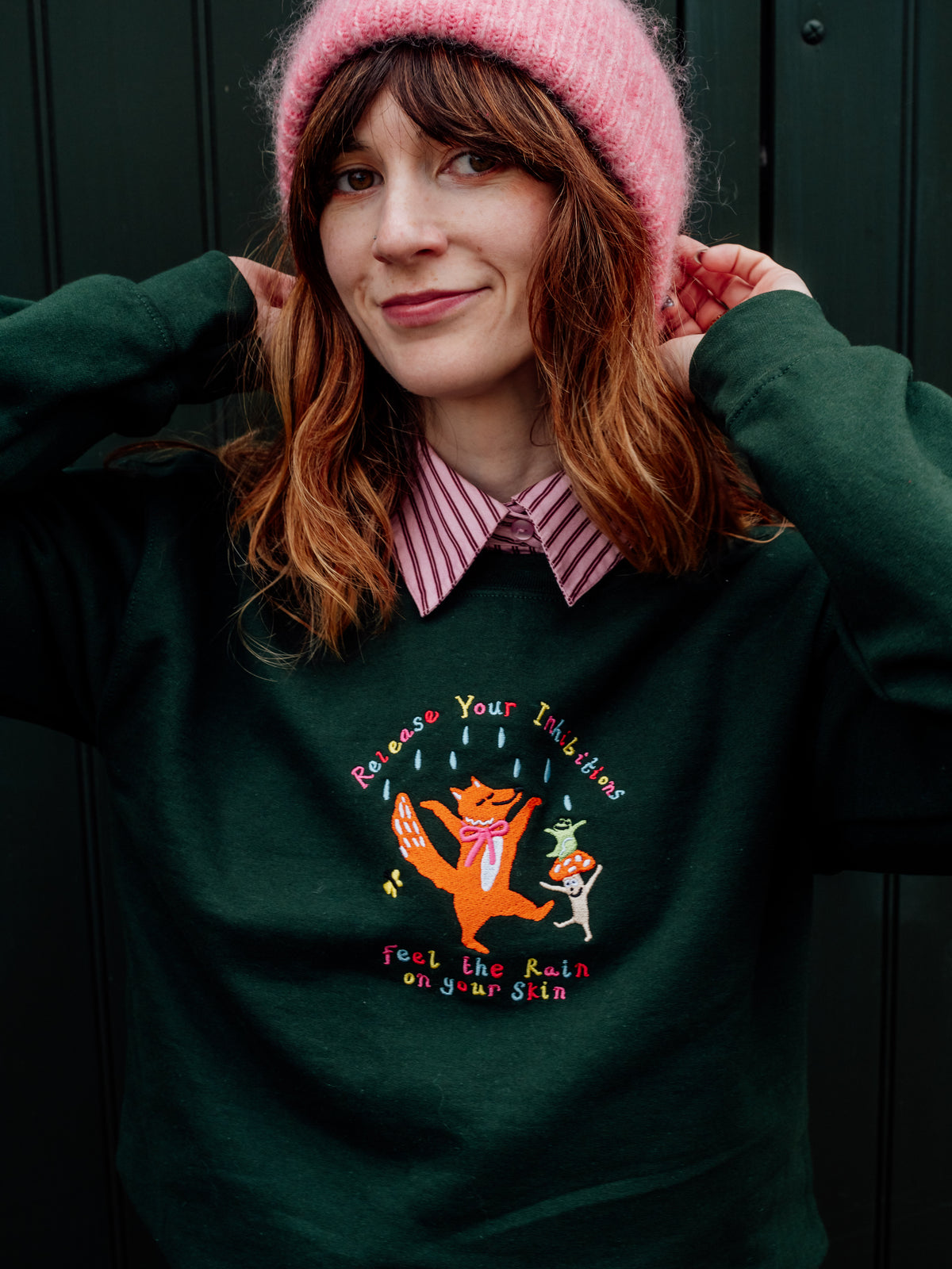 Release Your Inhibitions Embroidered Sweatshirt