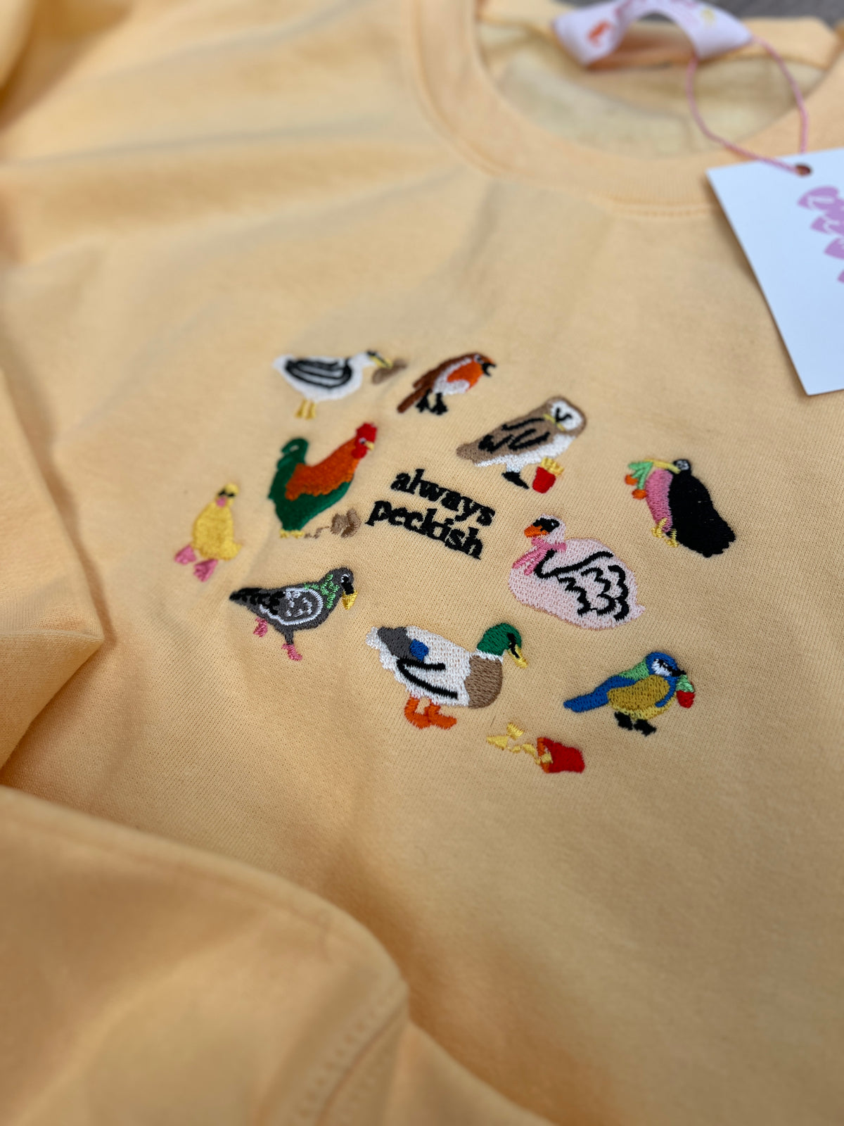 Always Peckish Embroidered Sweatshirt