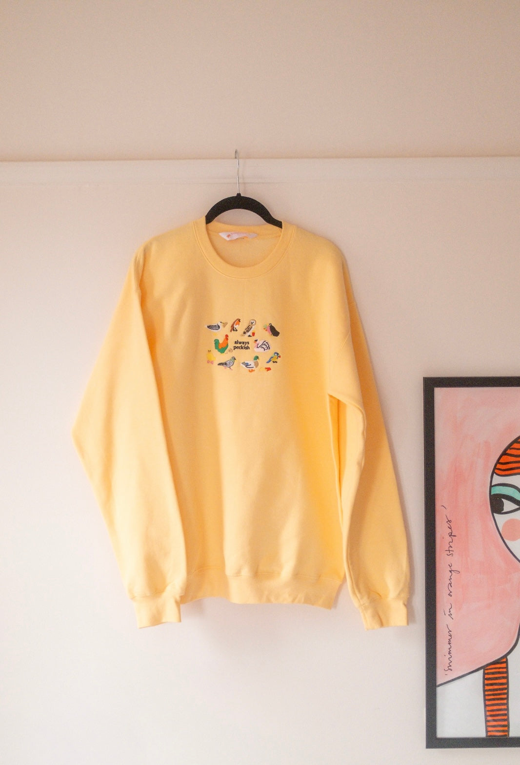 Always Peckish Embroidered Sweatshirt