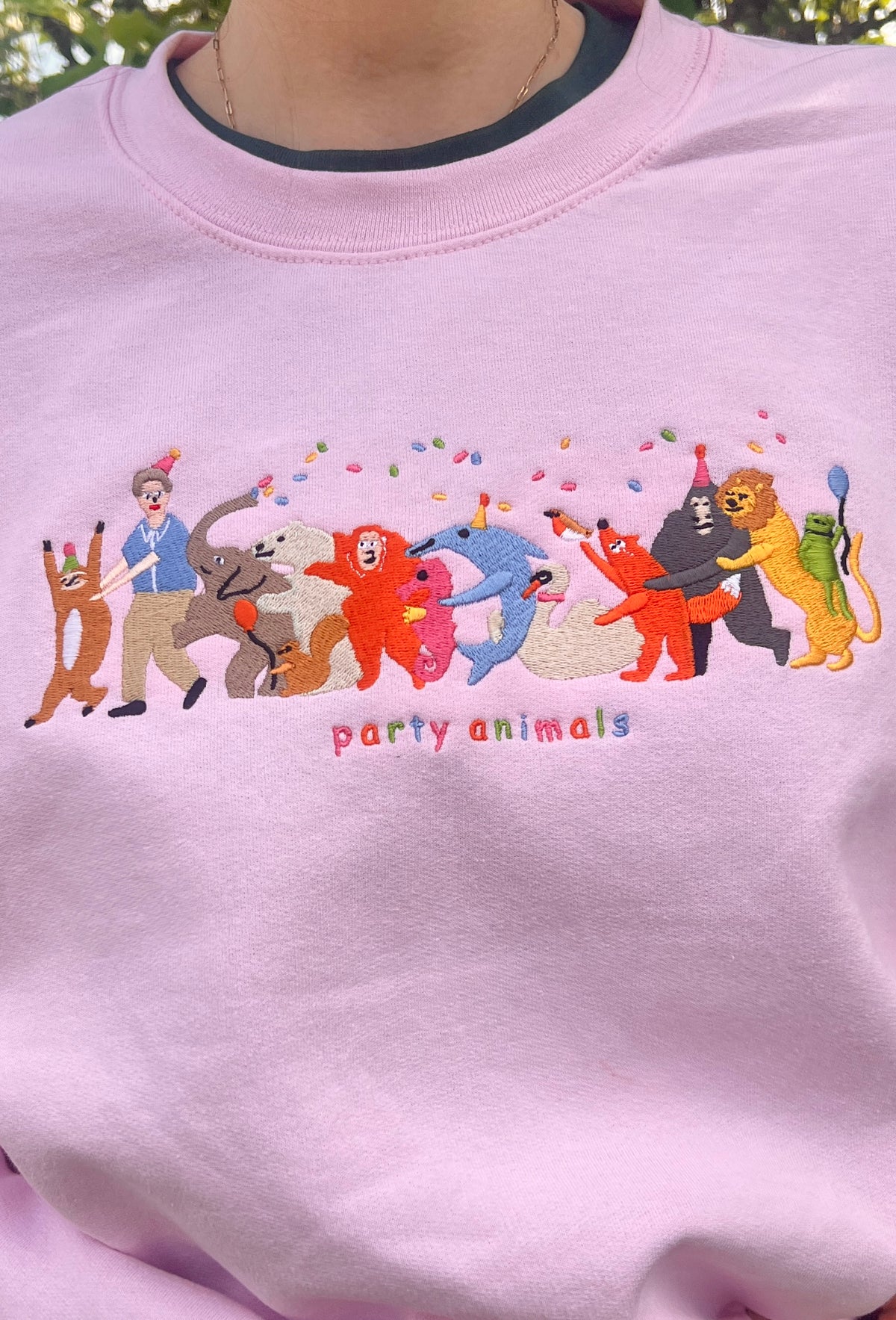 PRE-ORDER Party Animals David Attenborough Embroidered Sweatshirt