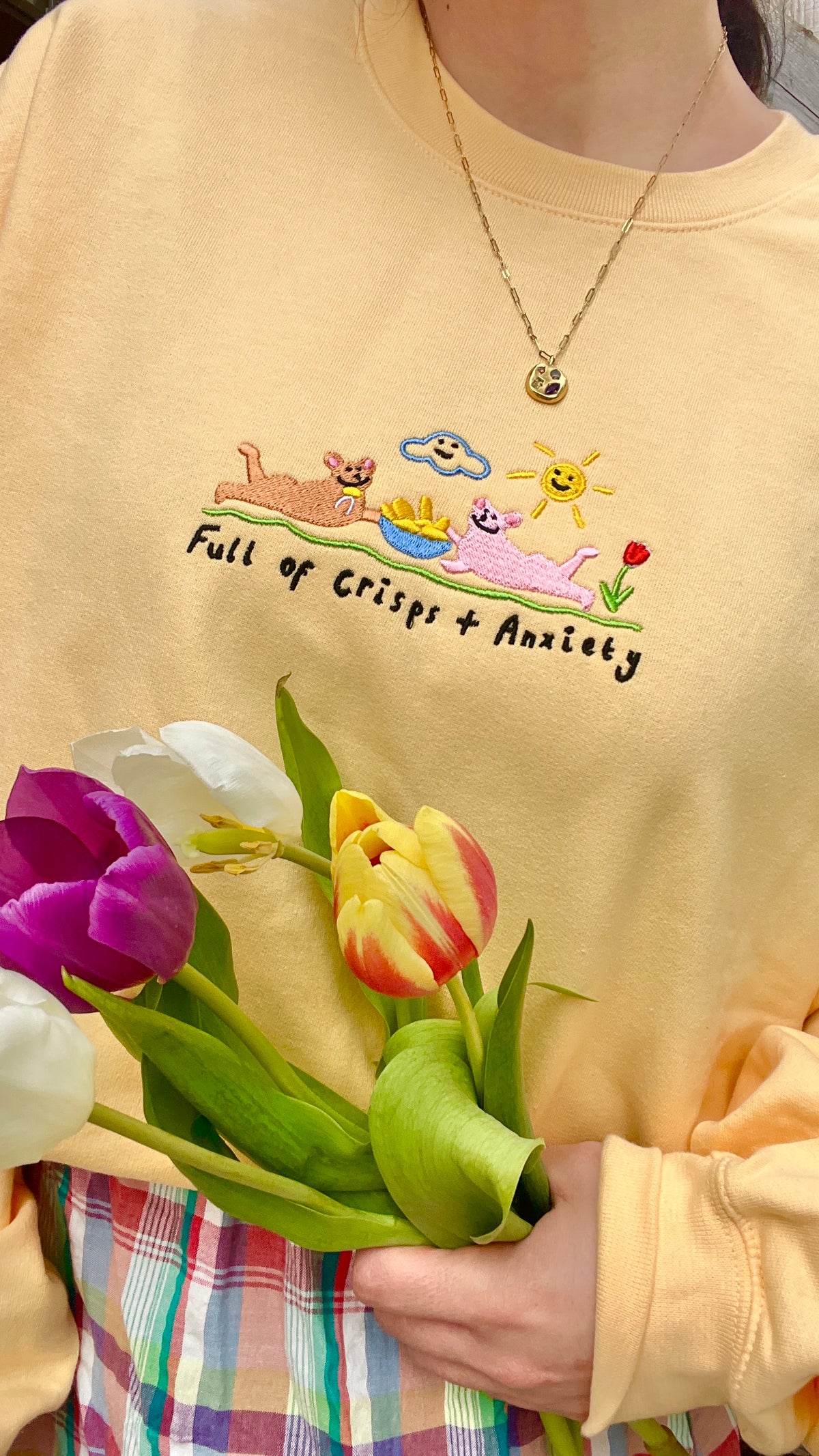 Crisps & Anxiety Oversized Sweatshirt