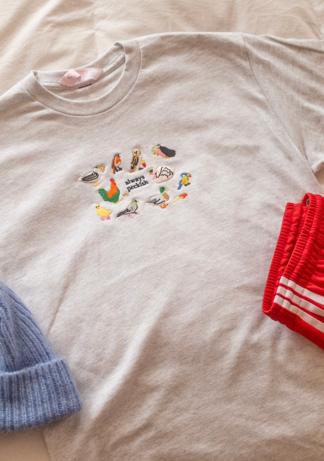 Always Peckish Embroidered T-Shirt