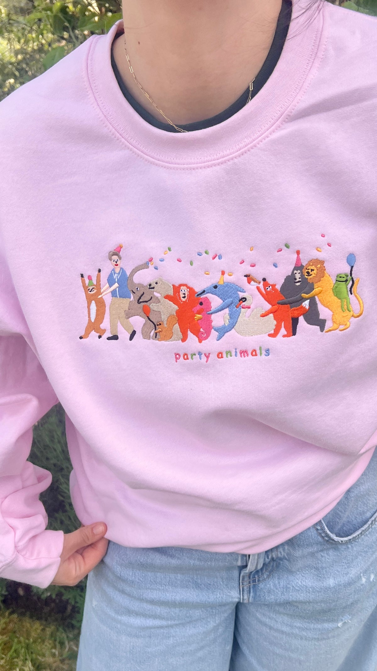 PRE-ORDER Party Animals David Attenborough Embroidered Sweatshirt