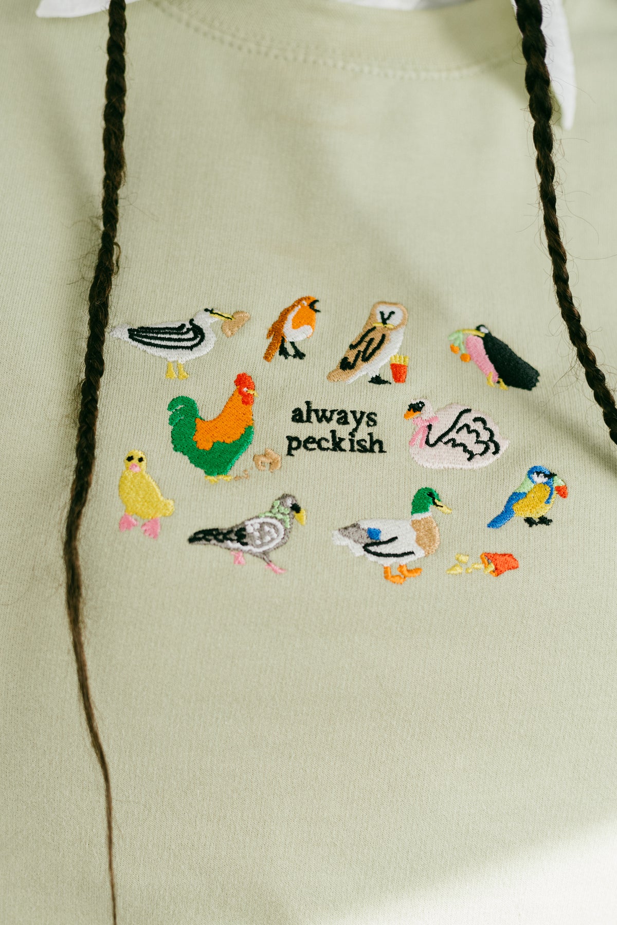 Always Peckish Embroidered Sweatshirt