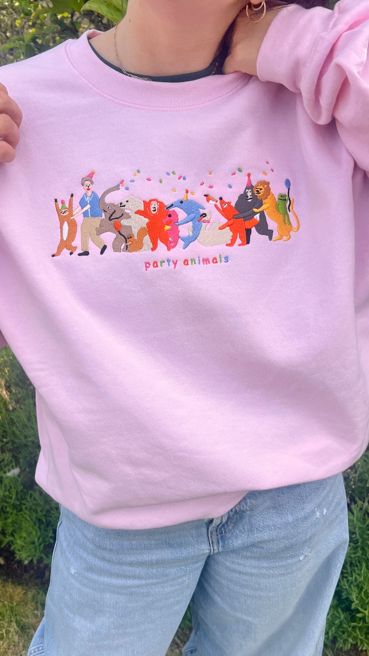 PRE-ORDER Party Animals David Attenborough Embroidered Sweatshirt