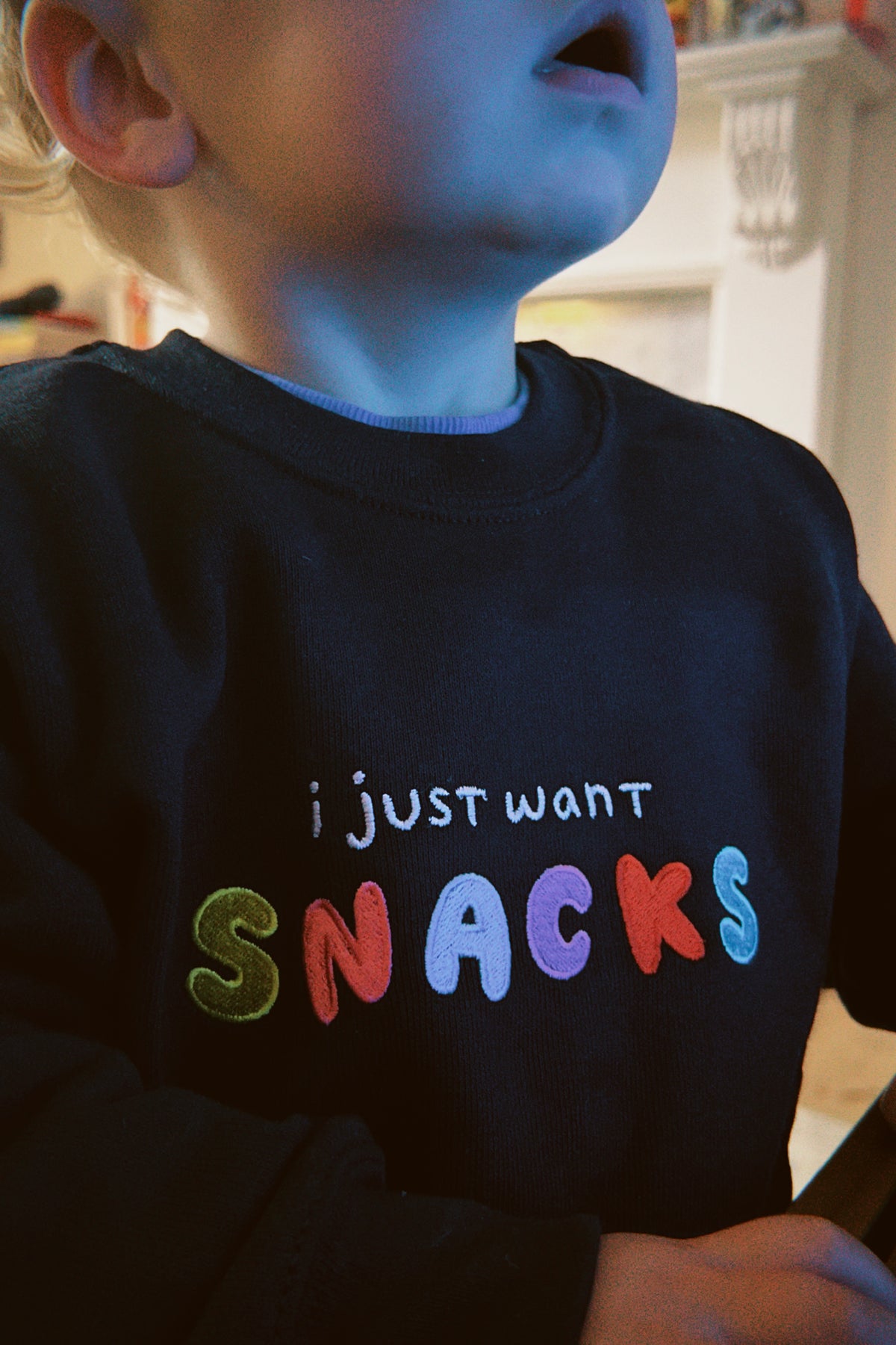 KIDS - I Just Want SNACKS Oversized Sweatshirt