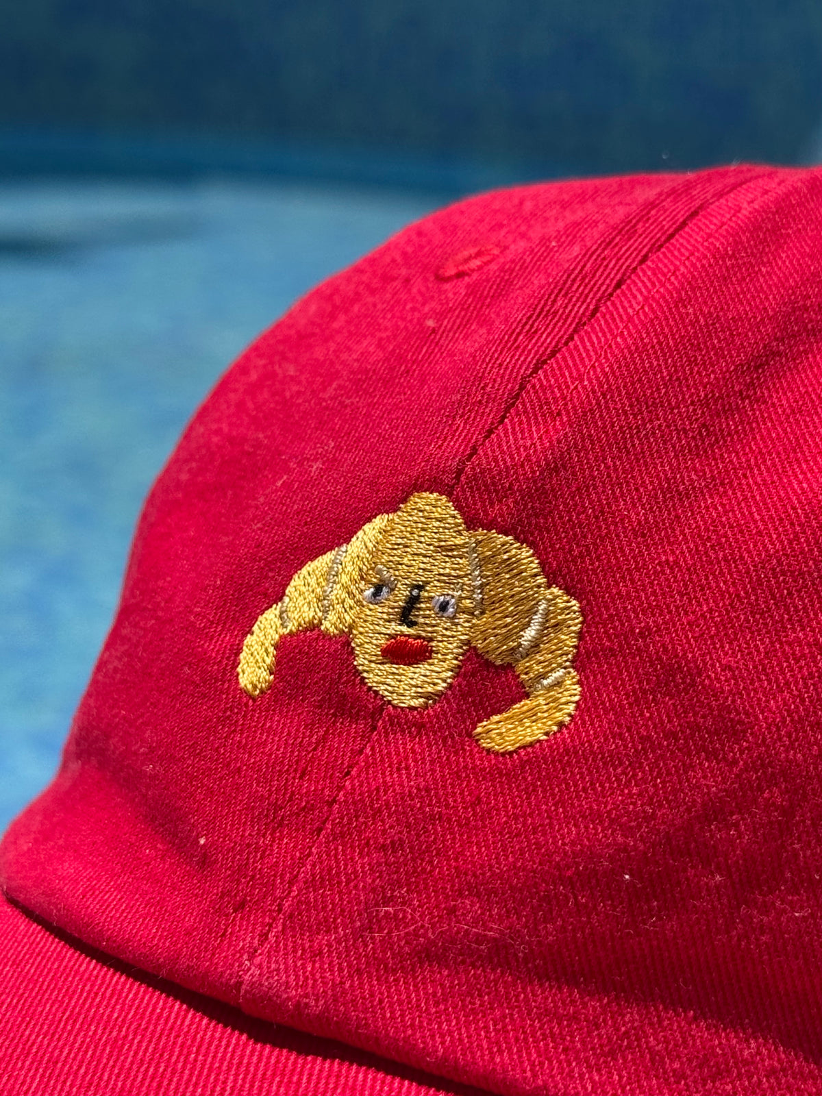 Cross Croissant Embroidered Cap