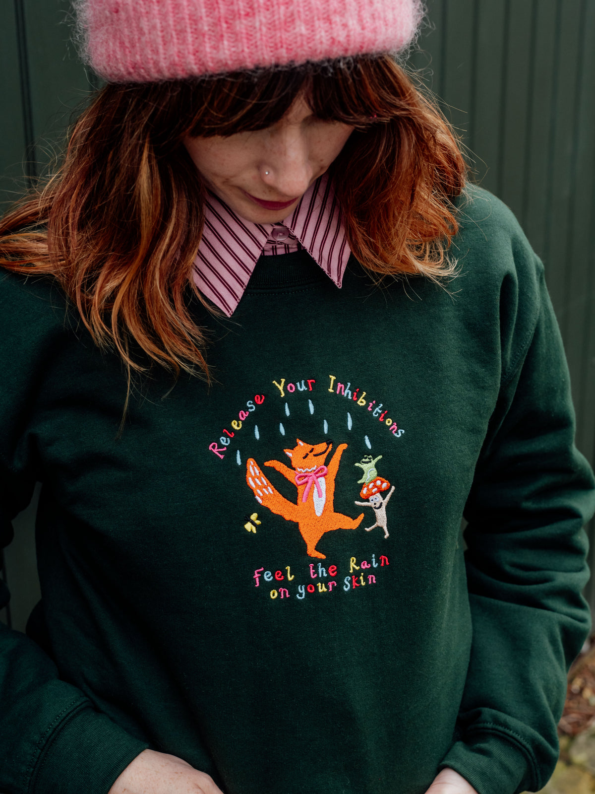 Release Your Inhibitions Embroidered Sweatshirt