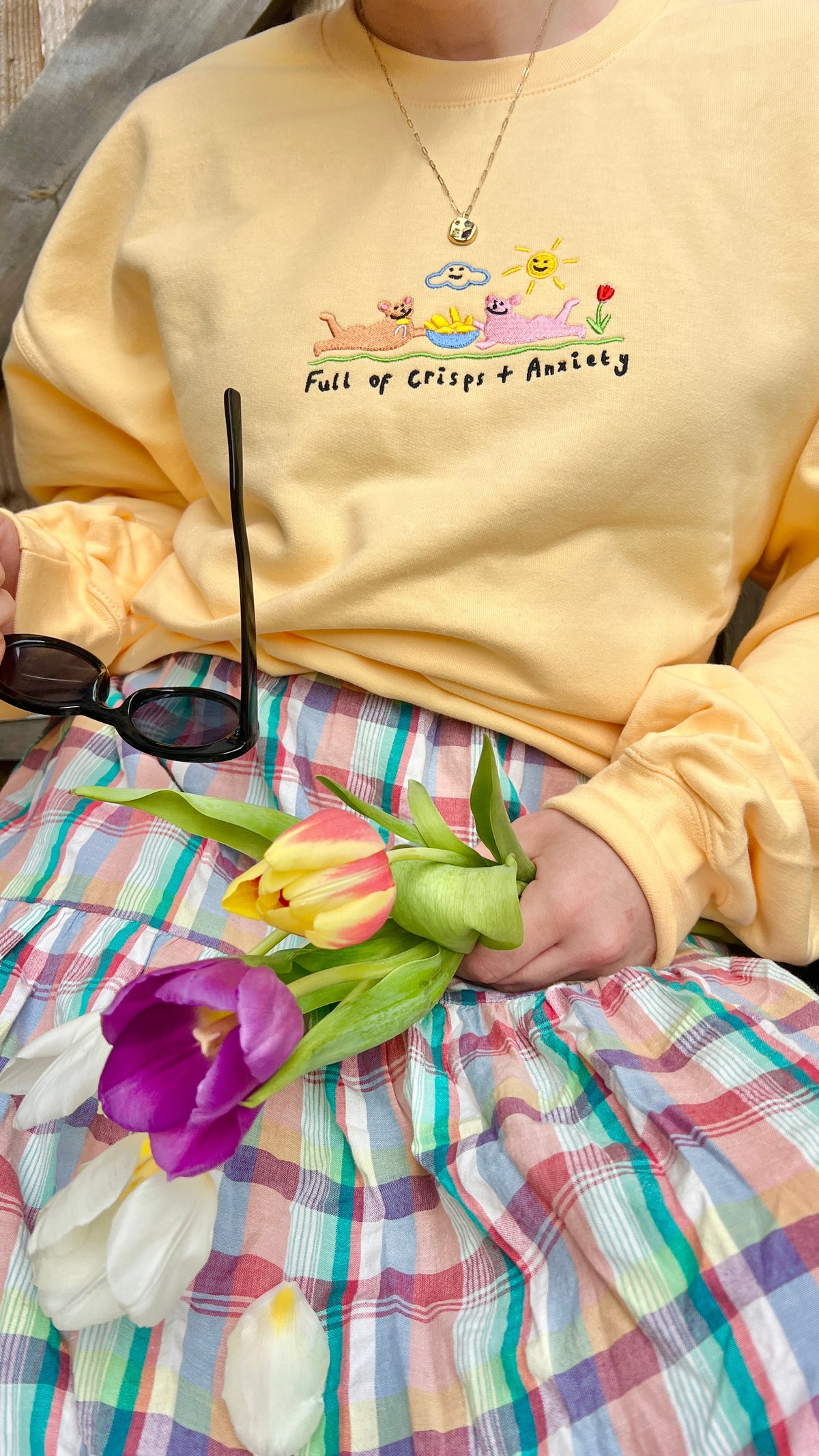 Crisps & Anxiety Oversized Sweatshirt