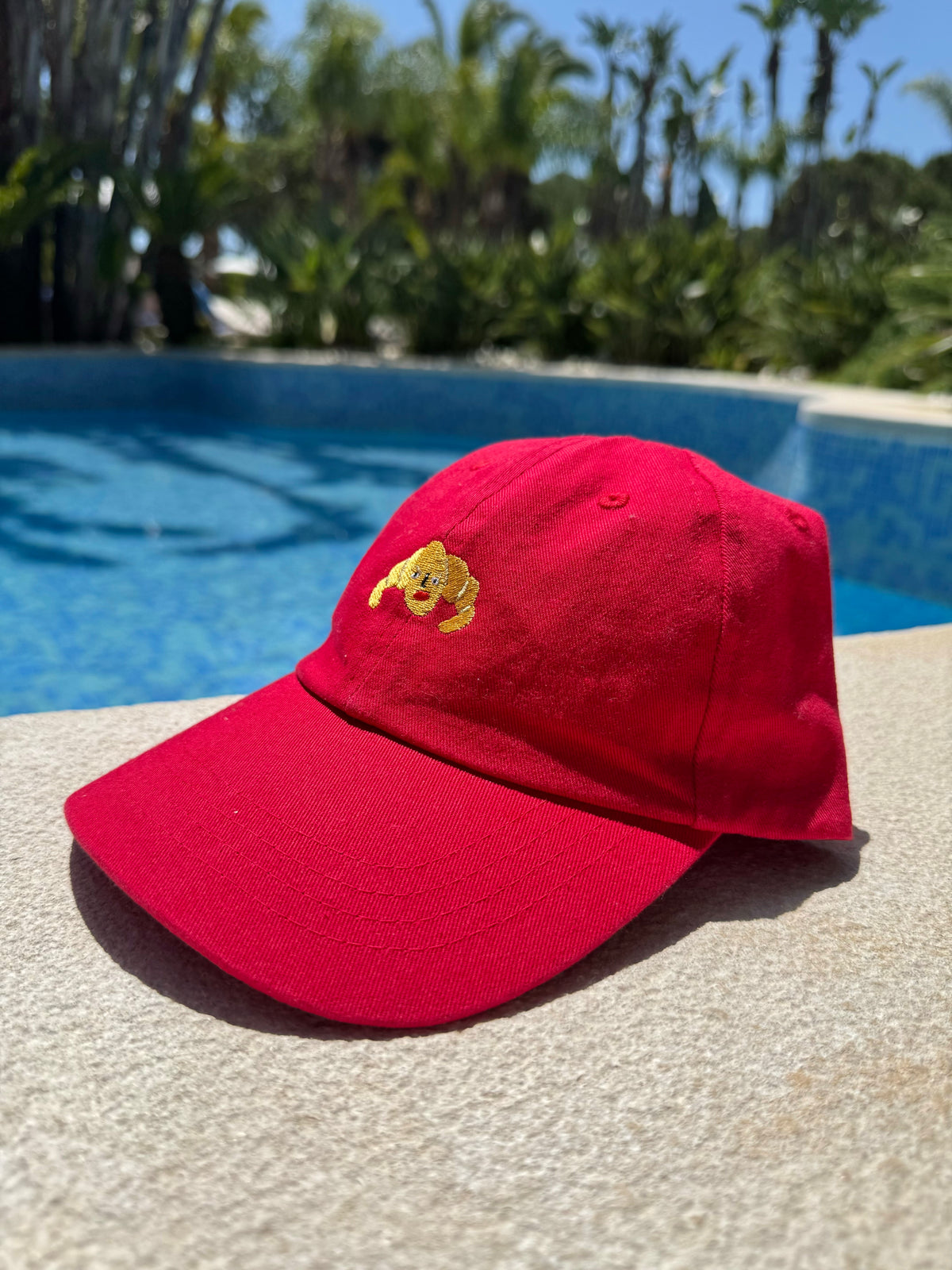 Cross Croissant Embroidered Cap
