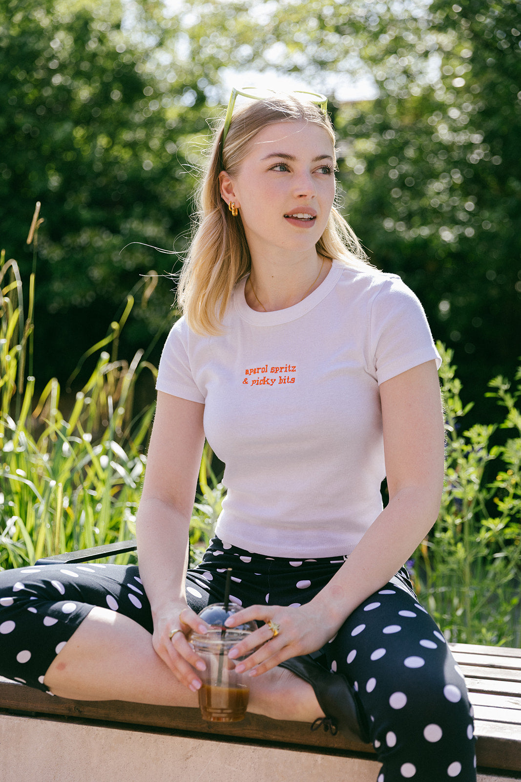 Aperol Spritz & Picky Bits Embroidered Baby Rib Tee