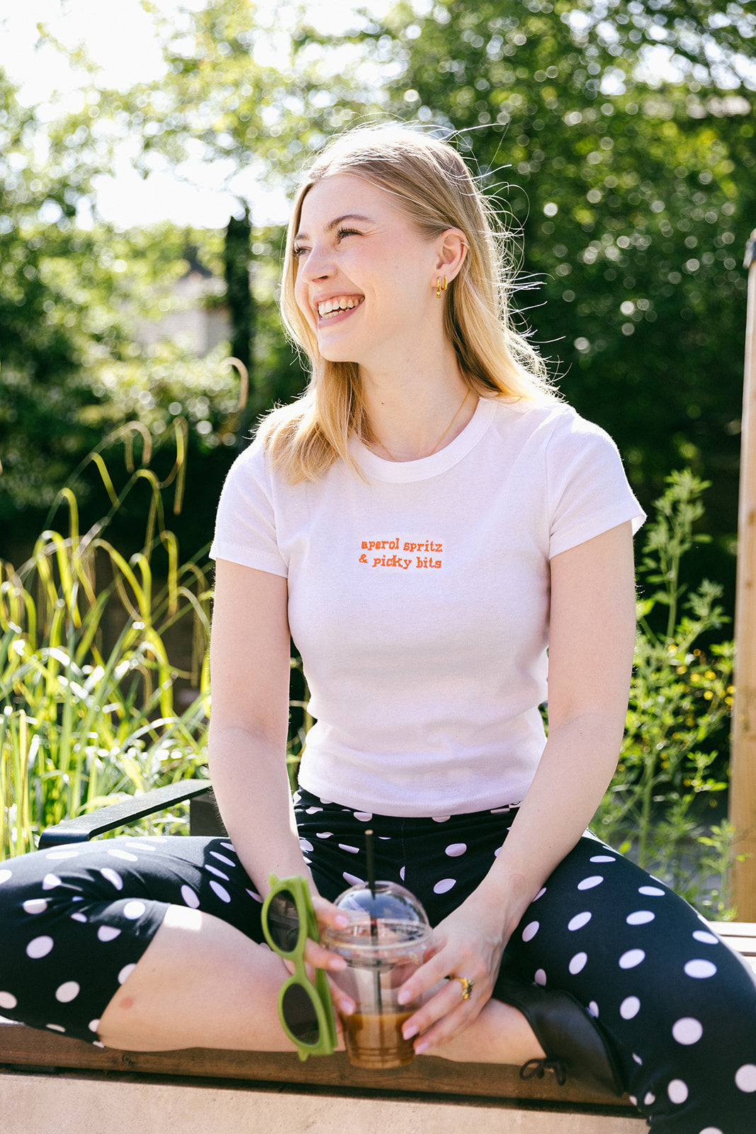 Aperol Spritz & Picky Bits Embroidered Baby Rib Tee