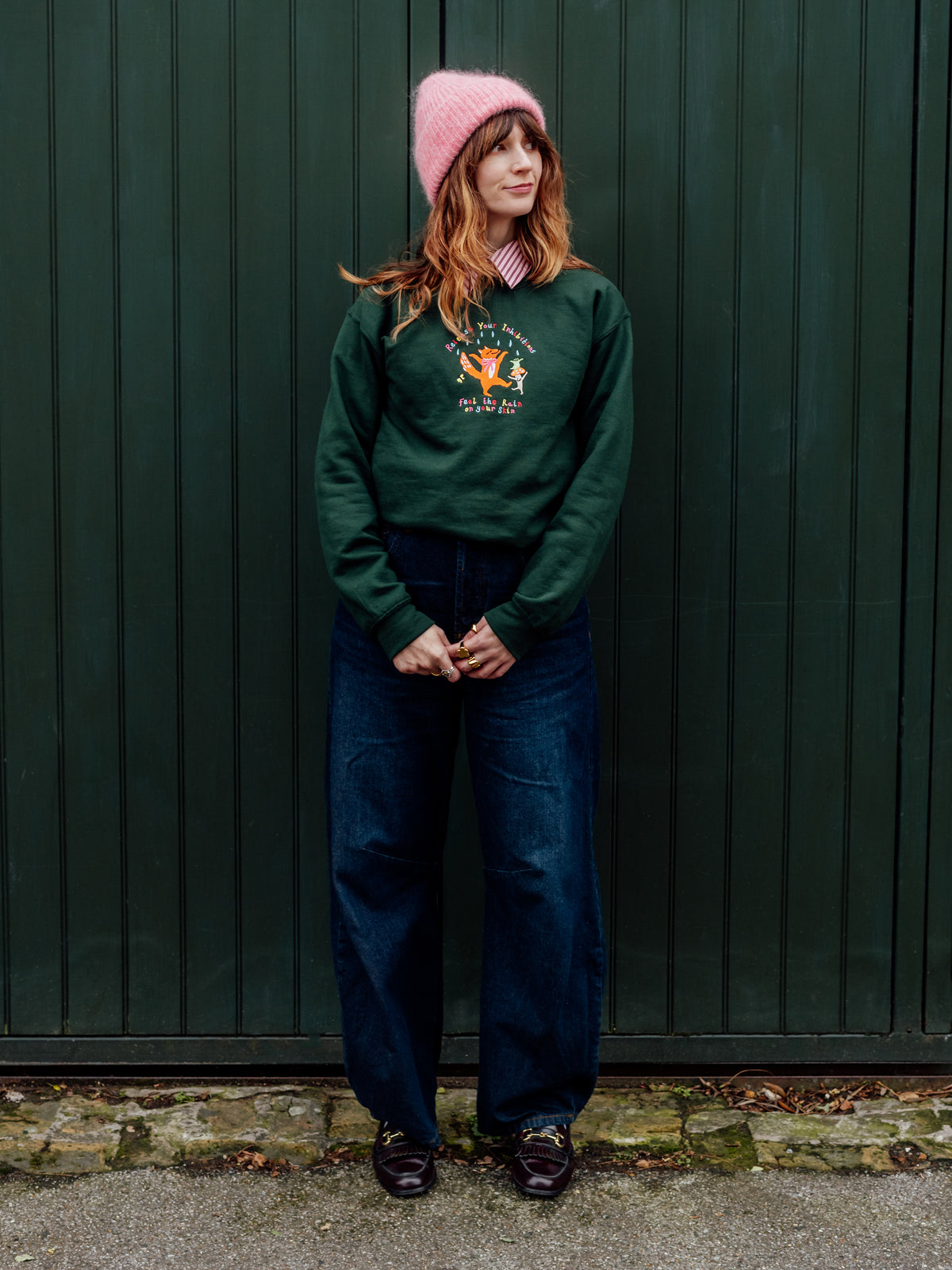 Release Your Inhibitions Embroidered Sweatshirt