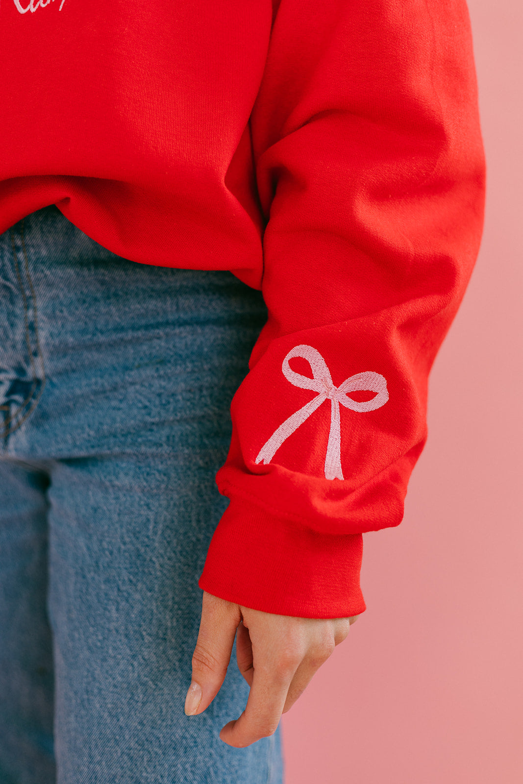 Bows Embroidered Sweatshirt