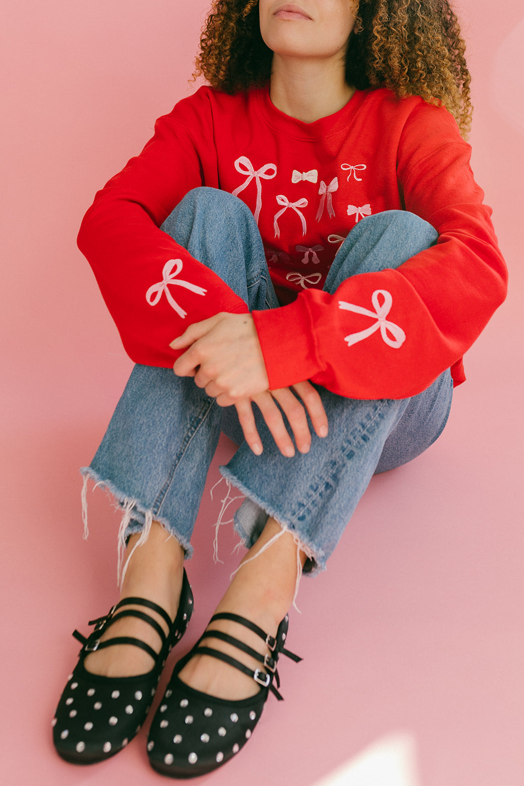 Bows Embroidered Sweatshirt