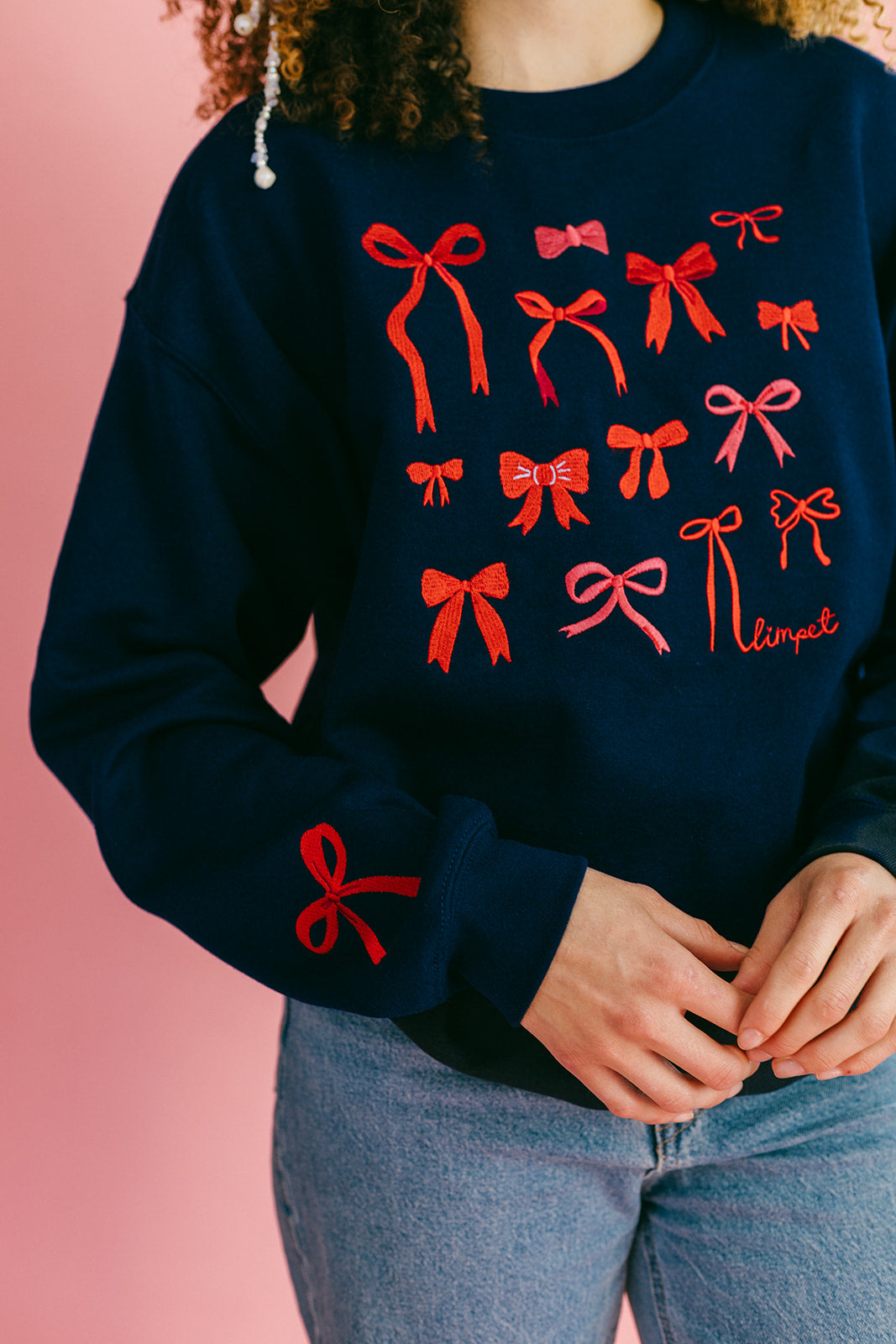 Bows Embroidered Sweatshirt