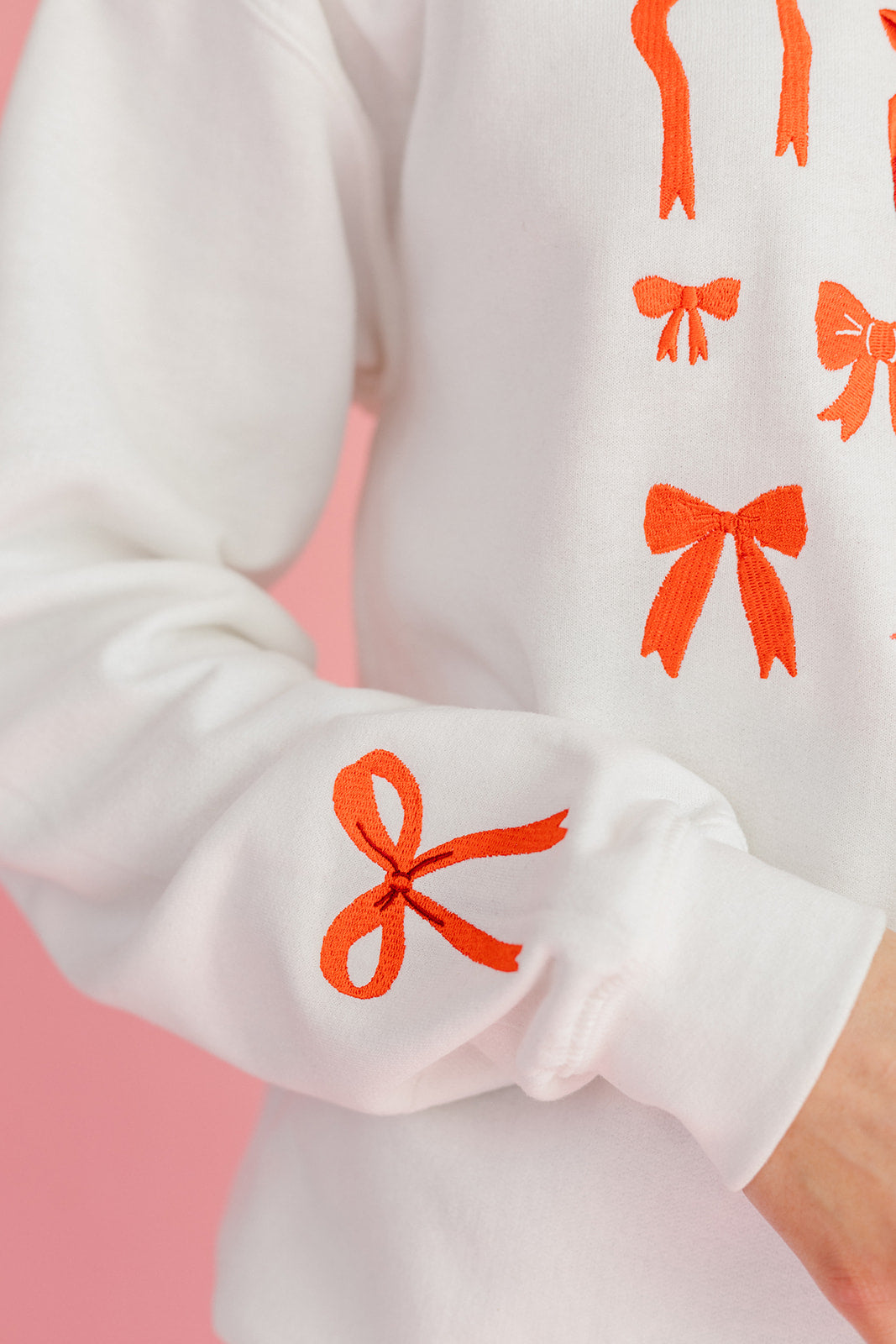 Bows Embroidered Sweatshirt