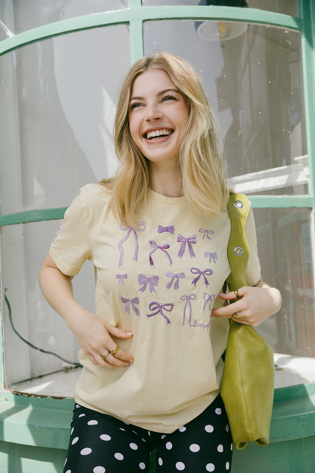 Bows Embroidered Organic T-Shirt