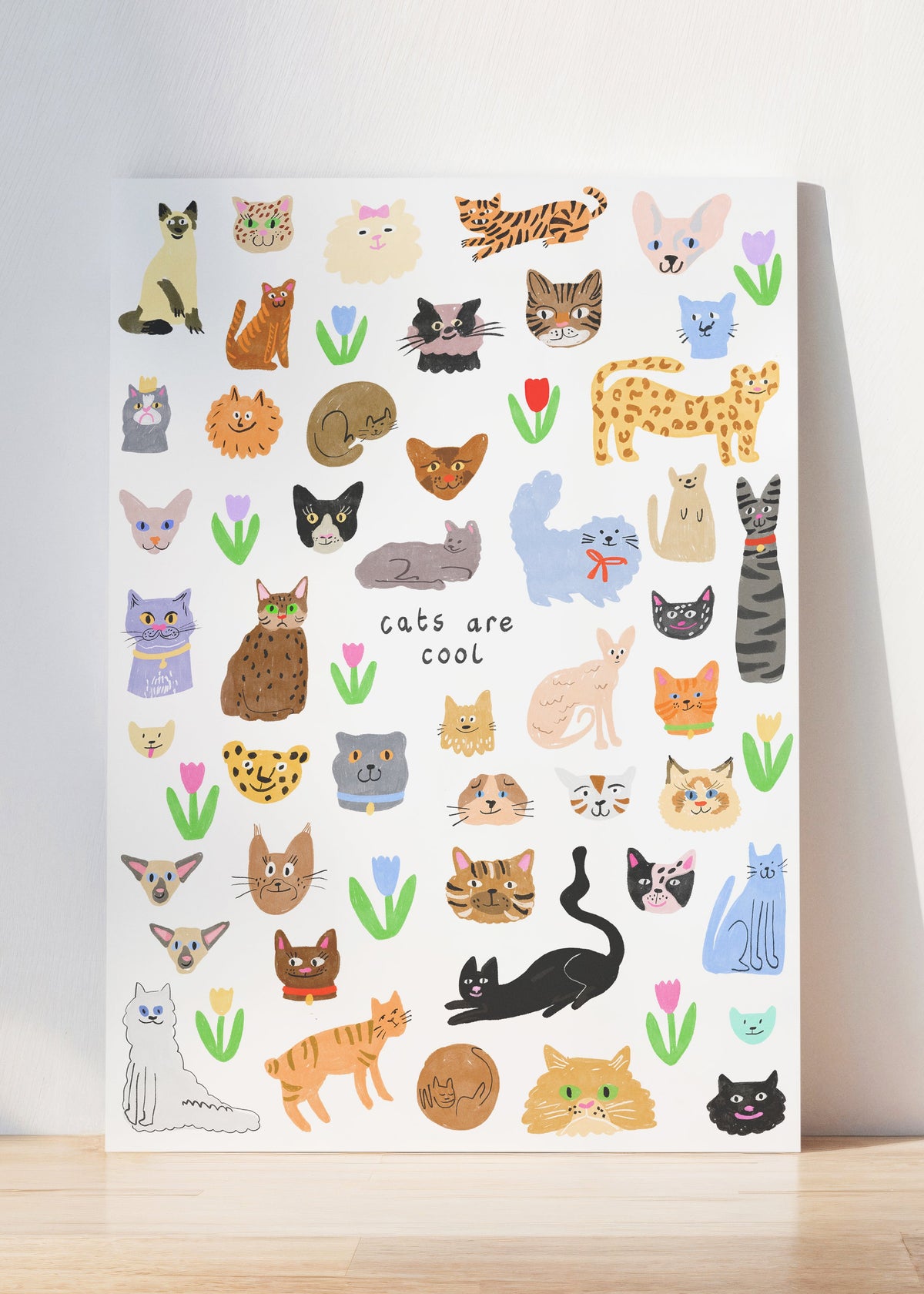 Cats Are Cool Wall Print