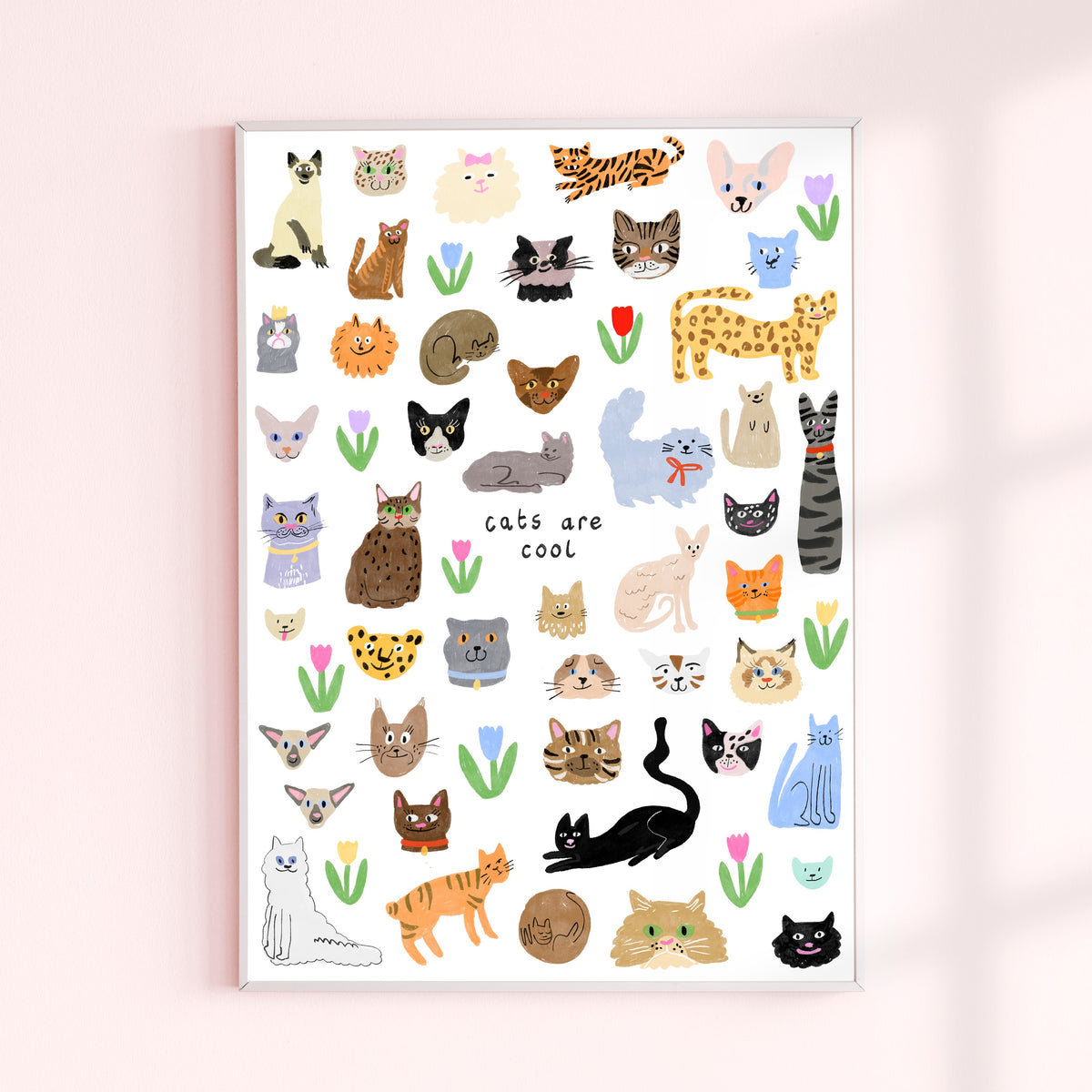 Cats Are Cool Wall Print
