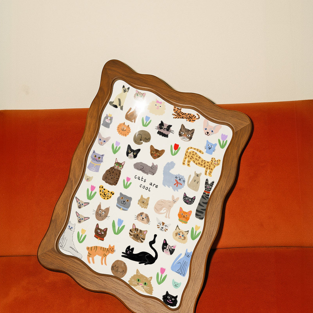 Cats Are Cool Wall Print