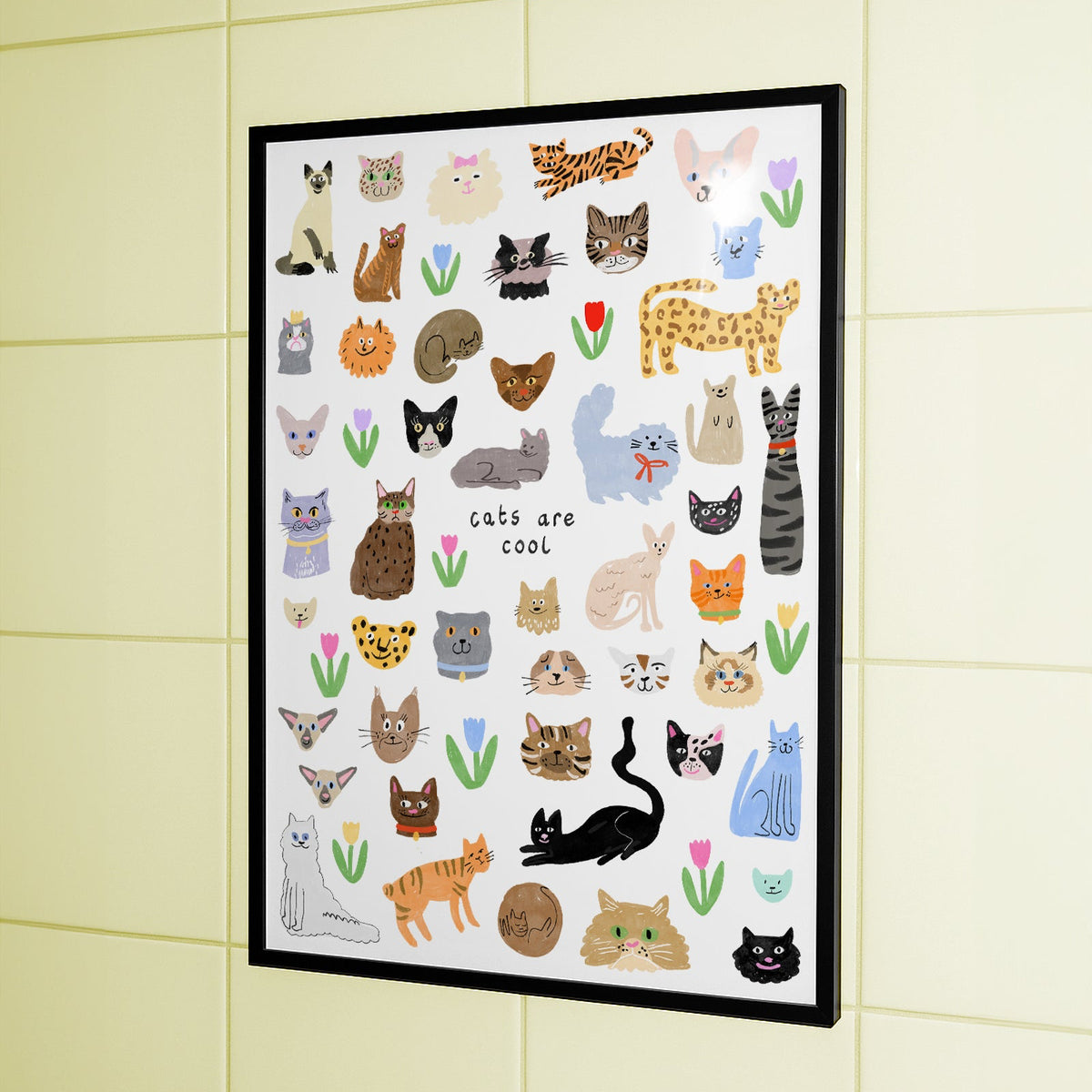 Cats Are Cool Wall Print