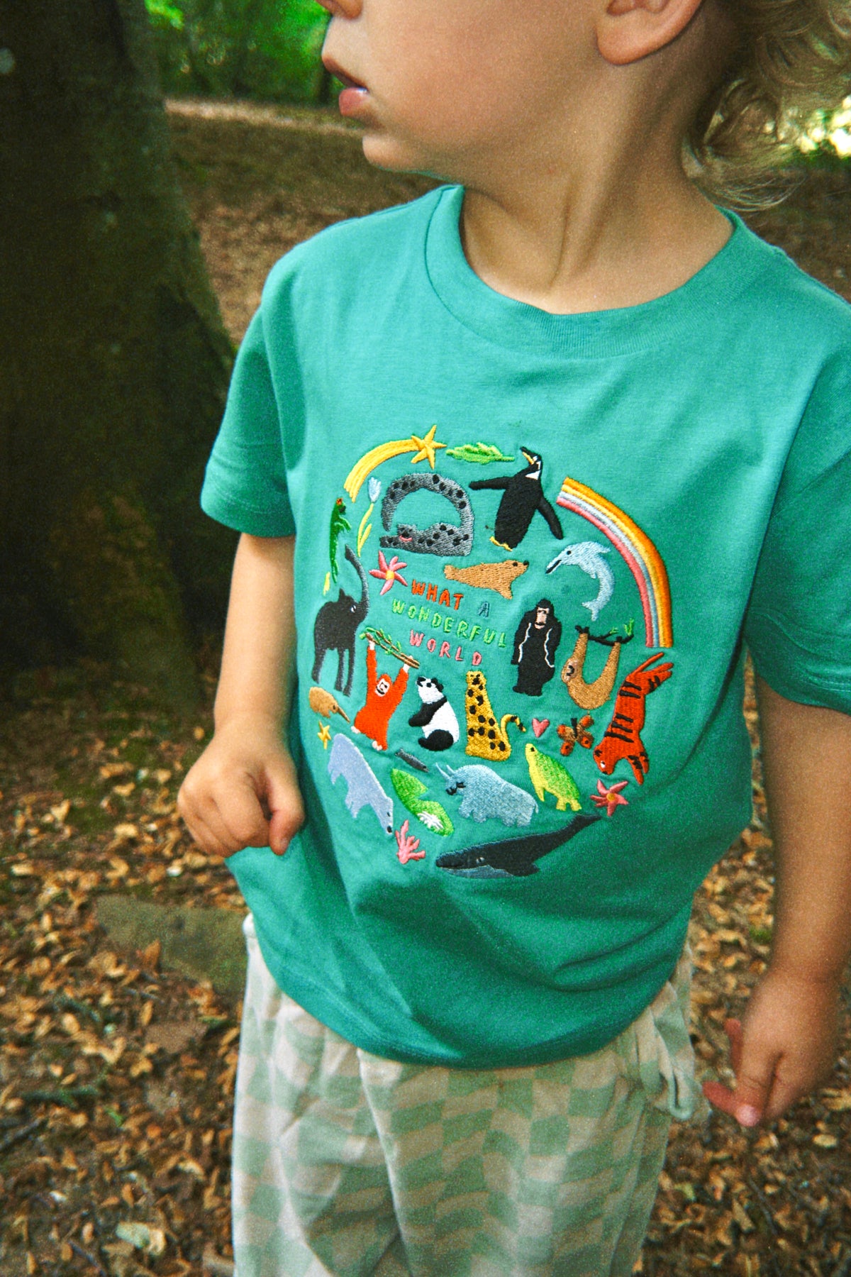 KIDS - Limpet X WWF Wonderful World Embroidered Animals T-Shirt