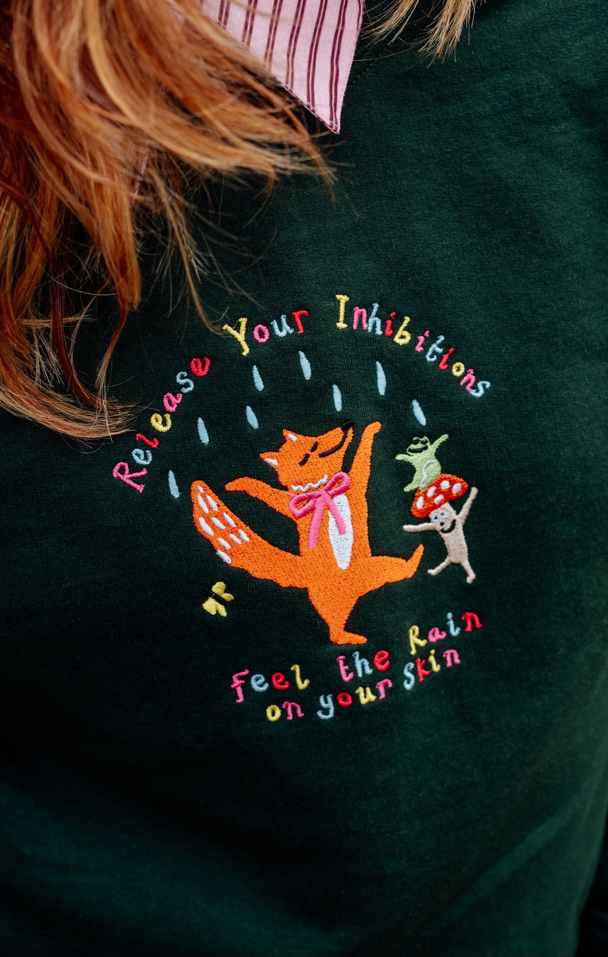 Release Your Inhibitions Embroidered Sweatshirt