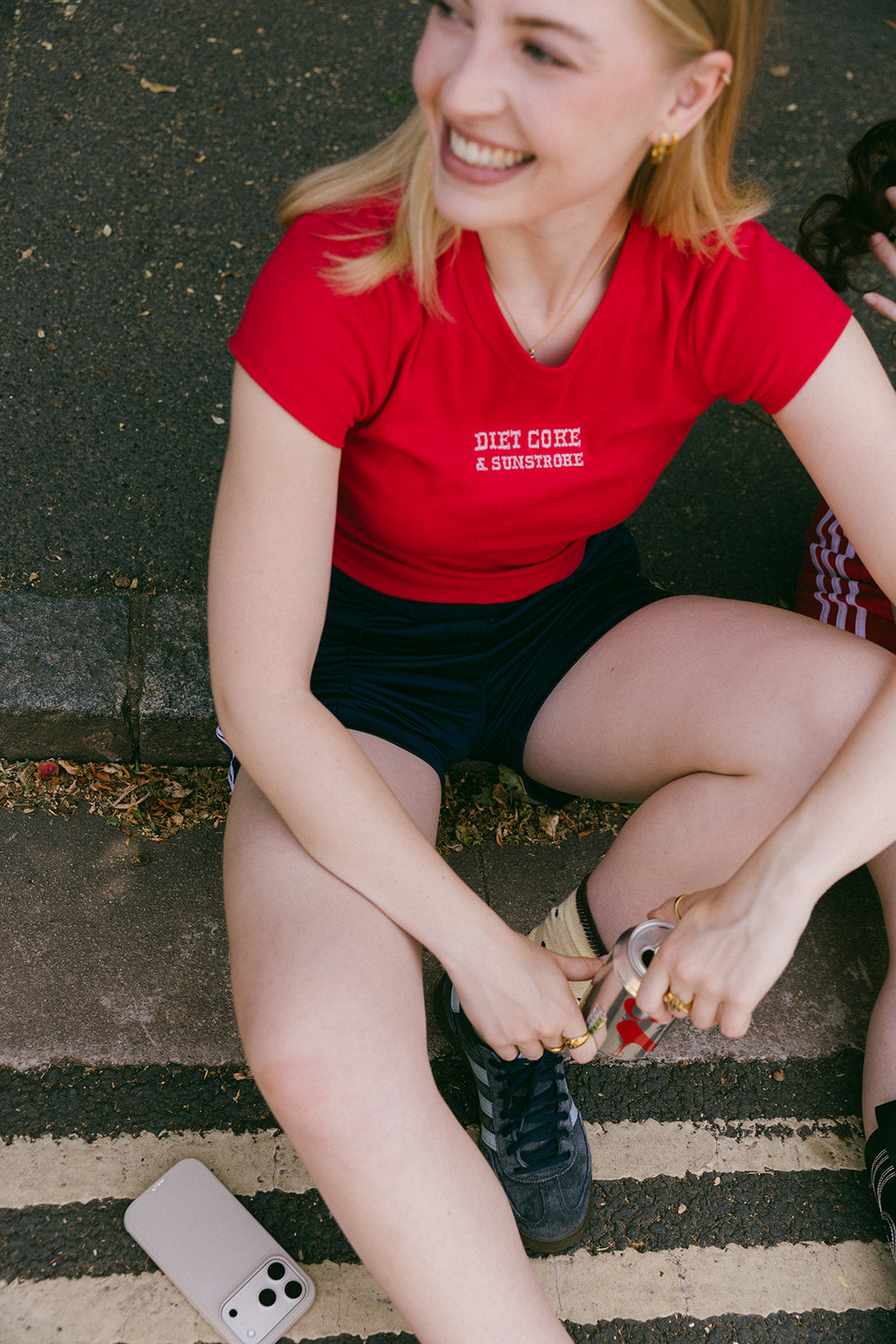 Diet Coke & Sunstroke Embroidered Baby Rib Tee