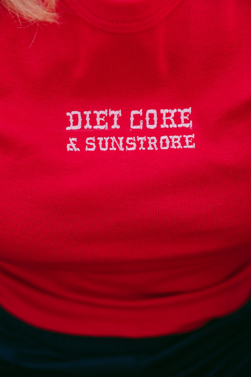 Diet Coke & Sunstroke Embroidered Baby Rib Tee