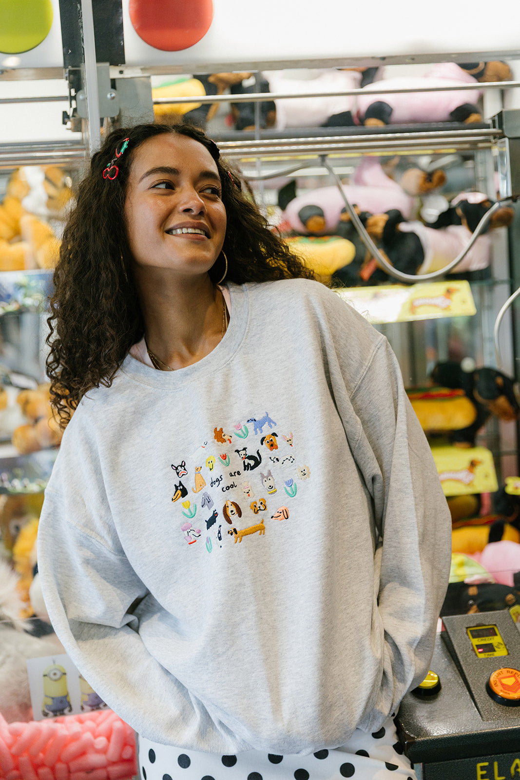 Dogs Are Cool Embroidered Sweatshirt