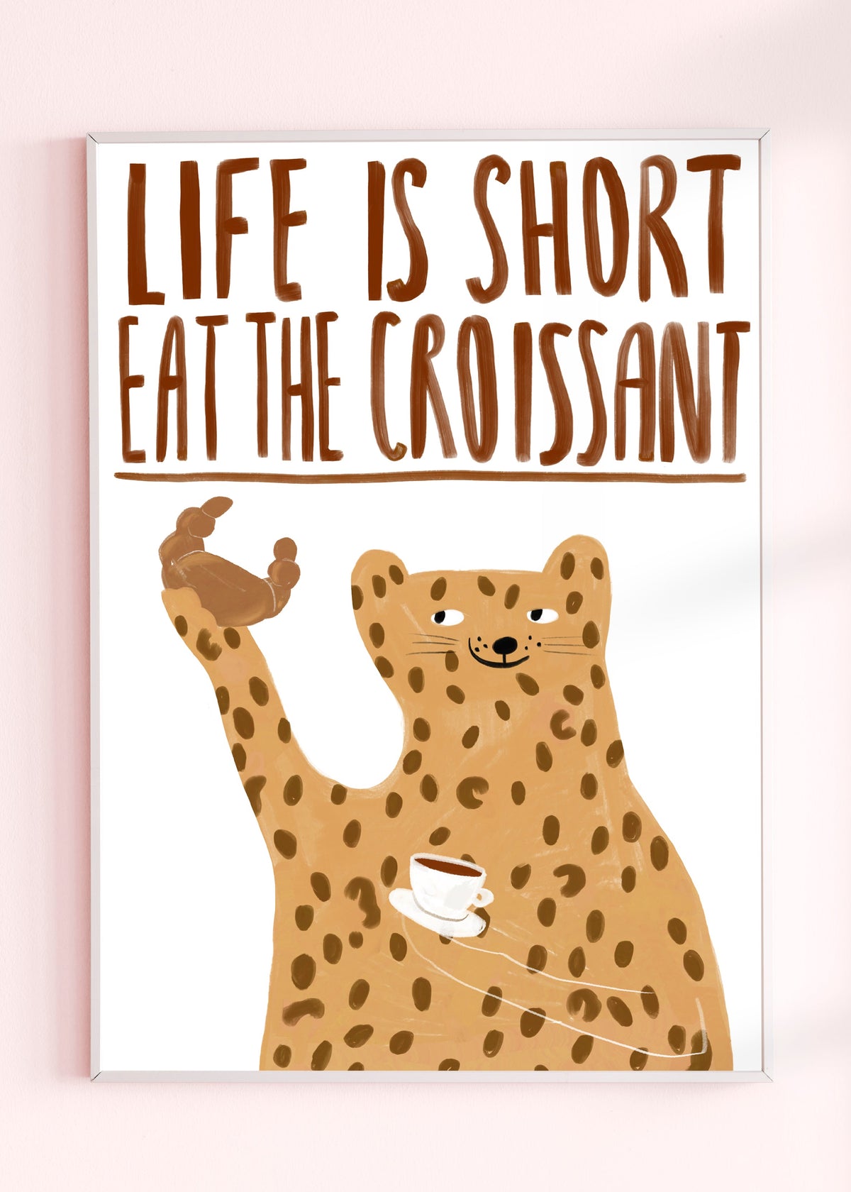 Eat The Croissant Wall Print
