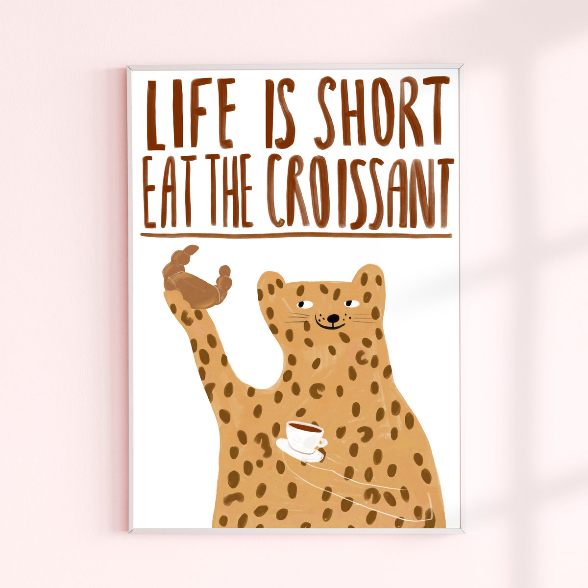Eat The Croissant Wall Print