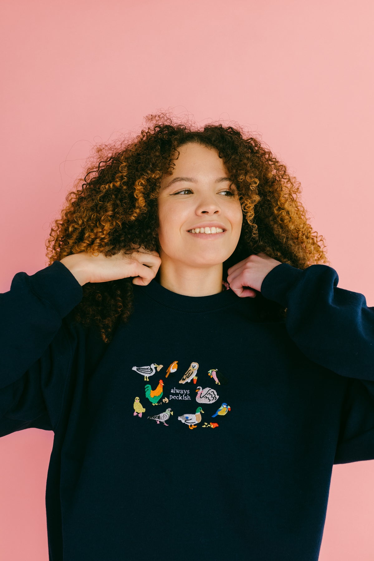 Always Peckish Embroidered Sweatshirt