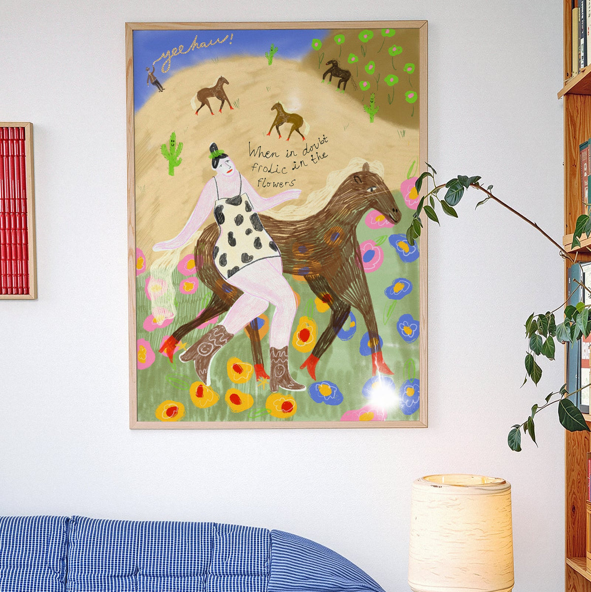 Frolic in the Flowers Wall Print