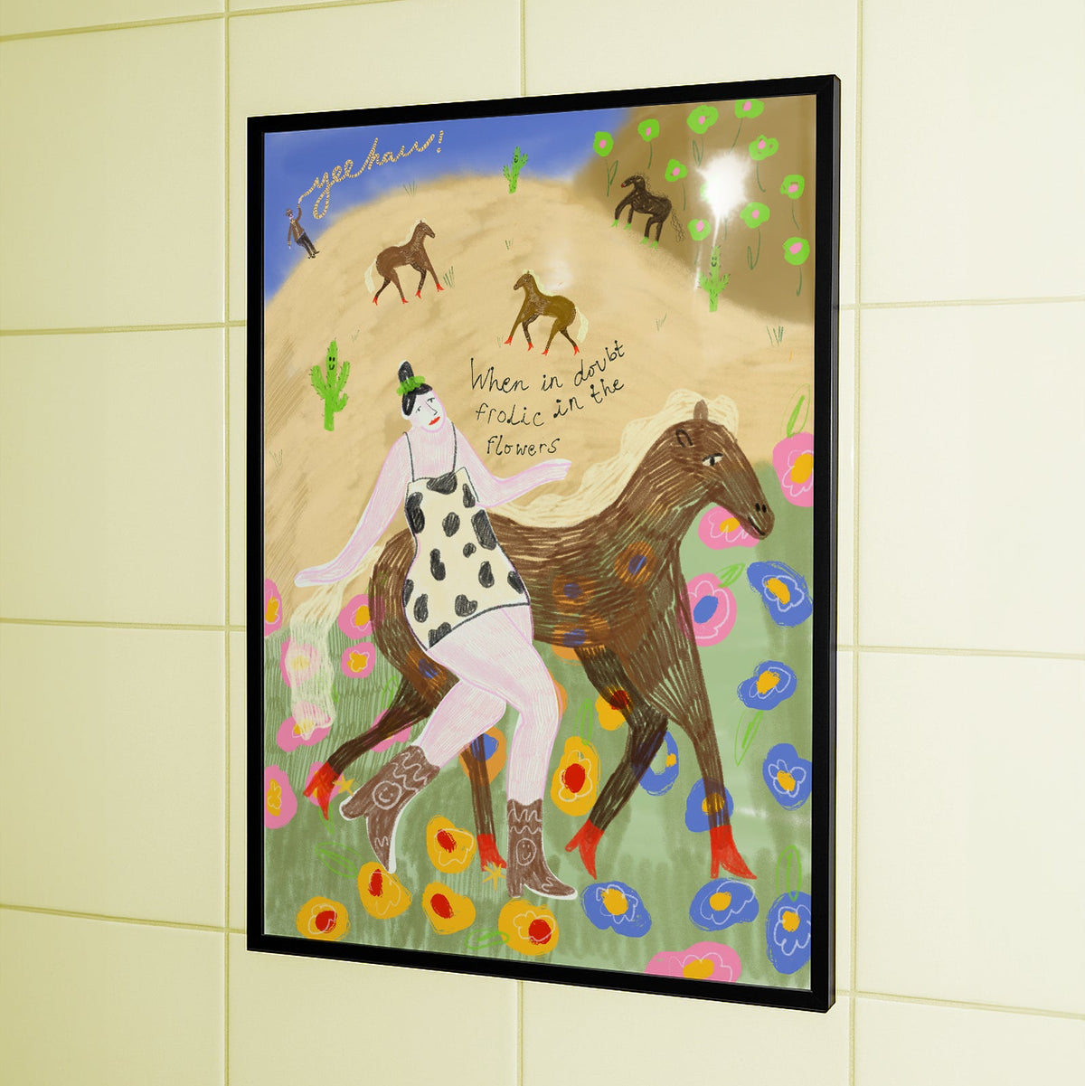 Frolic in the Flowers Wall Print