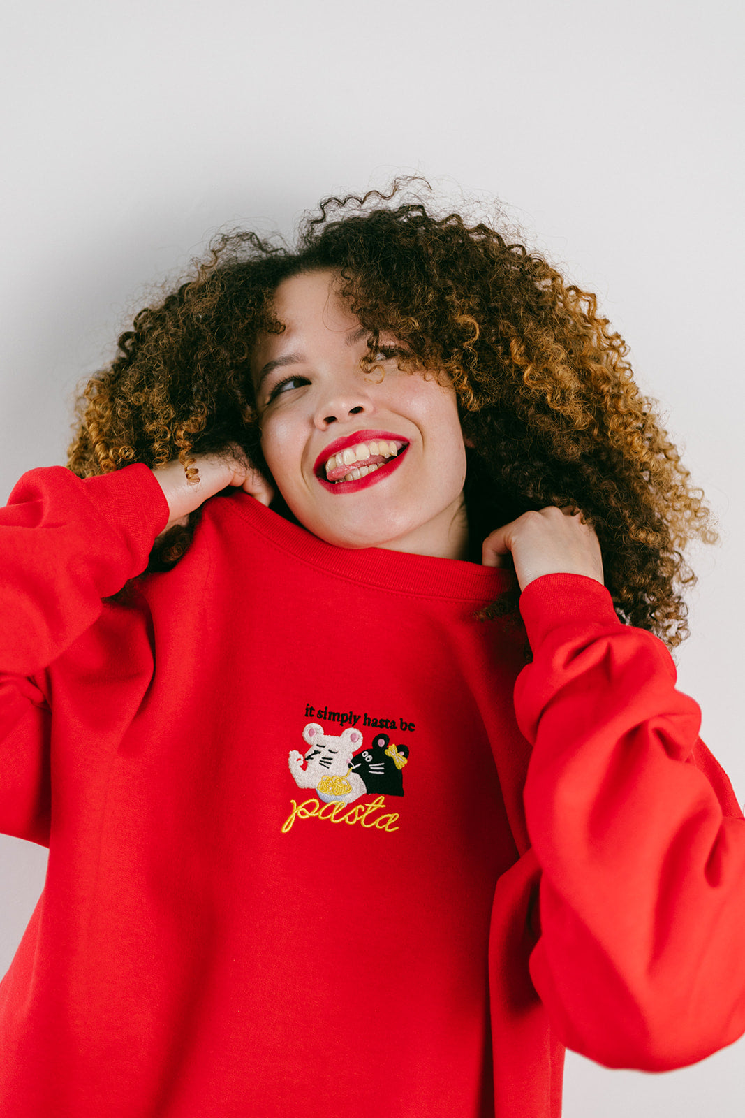 Pasta Rats Embroidered Sweatshirt