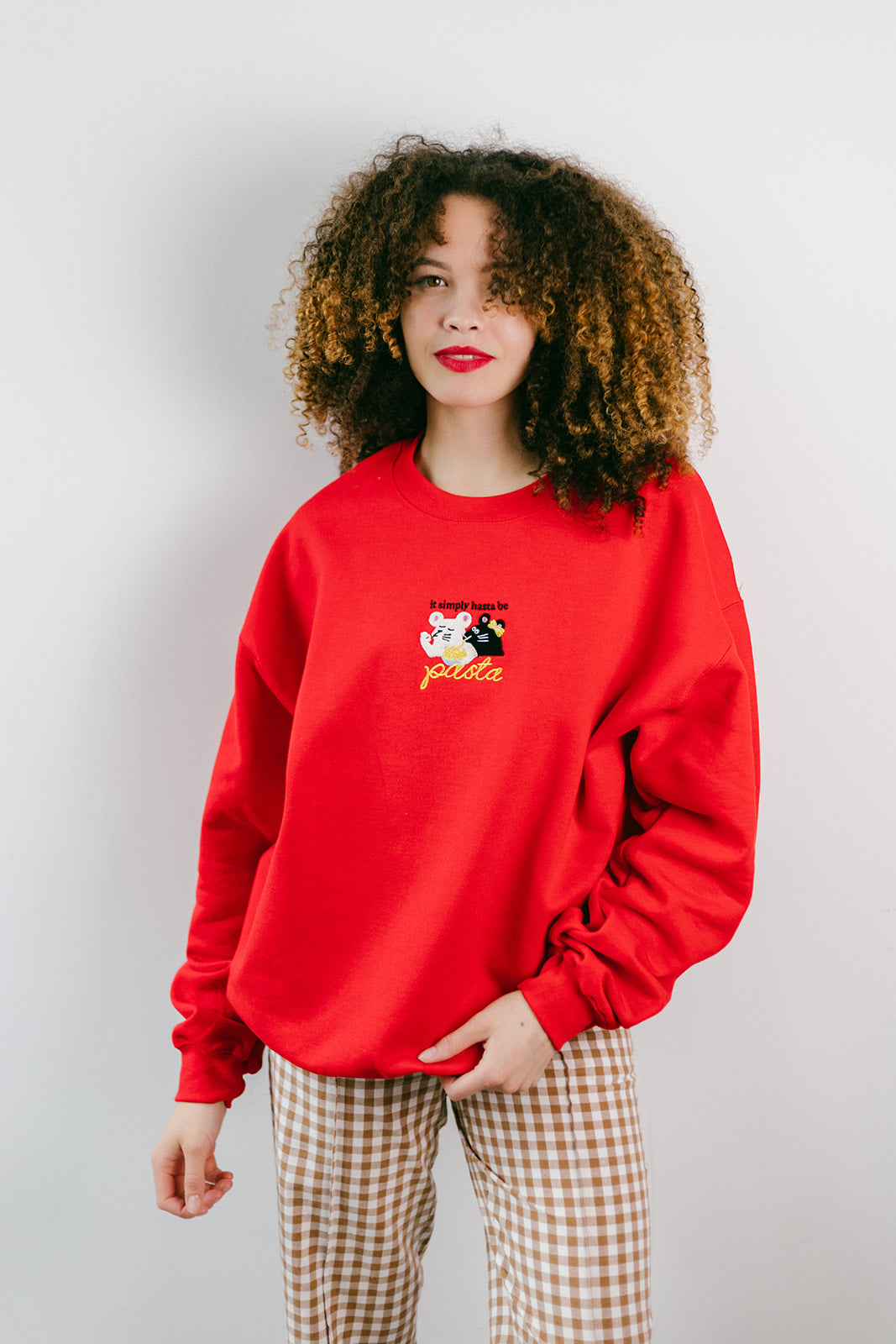 Pasta Rats Embroidered Sweatshirt