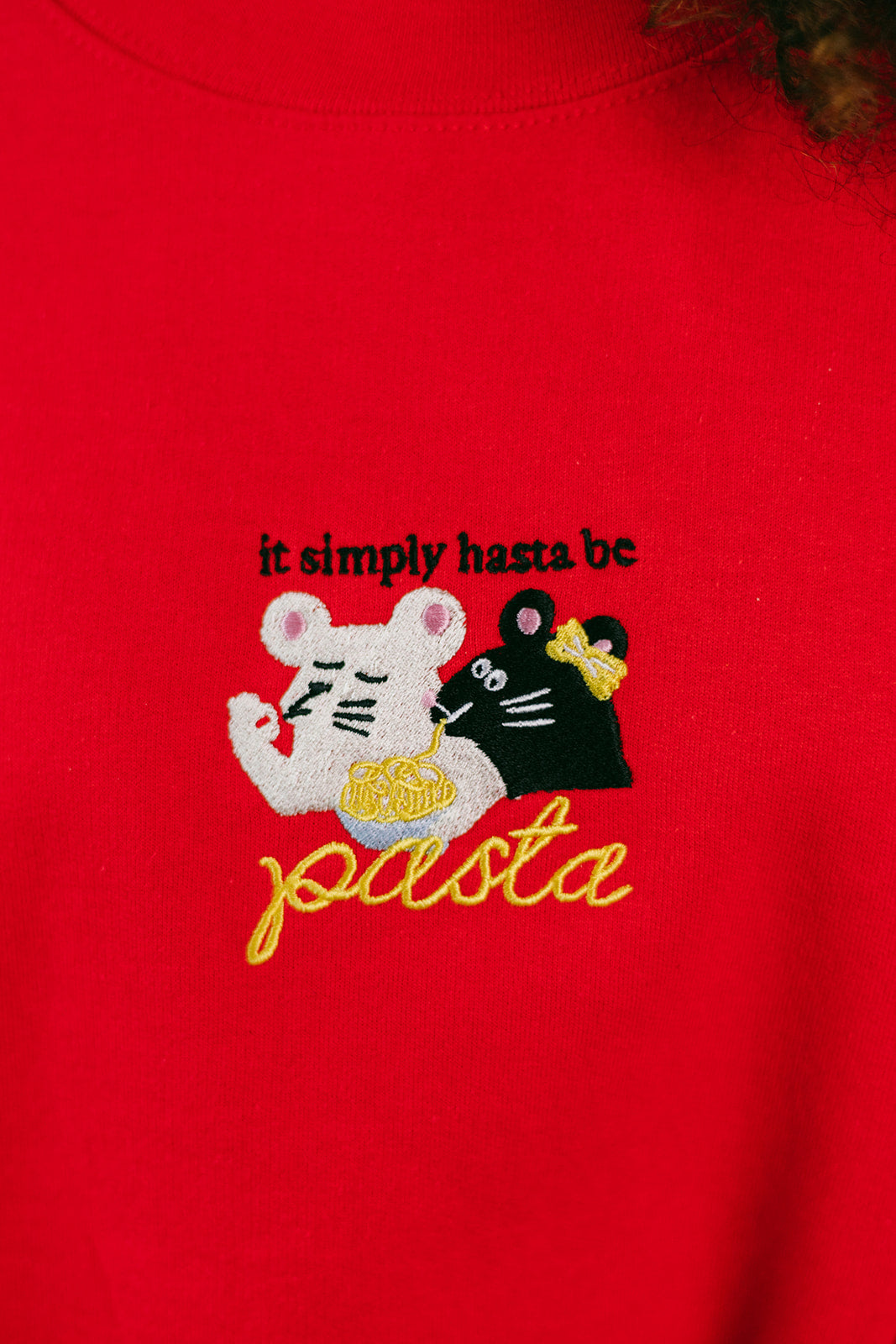 Pasta Rats Embroidered Sweatshirt