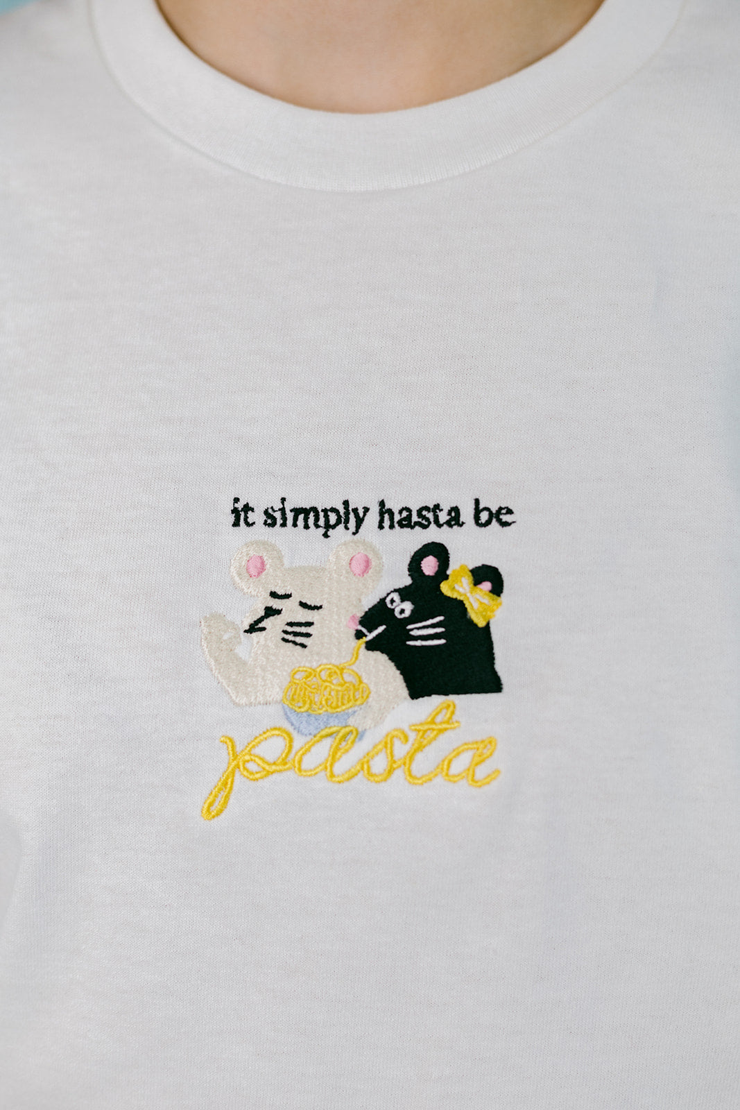 Pasta Rats Embroidered T-Shirt