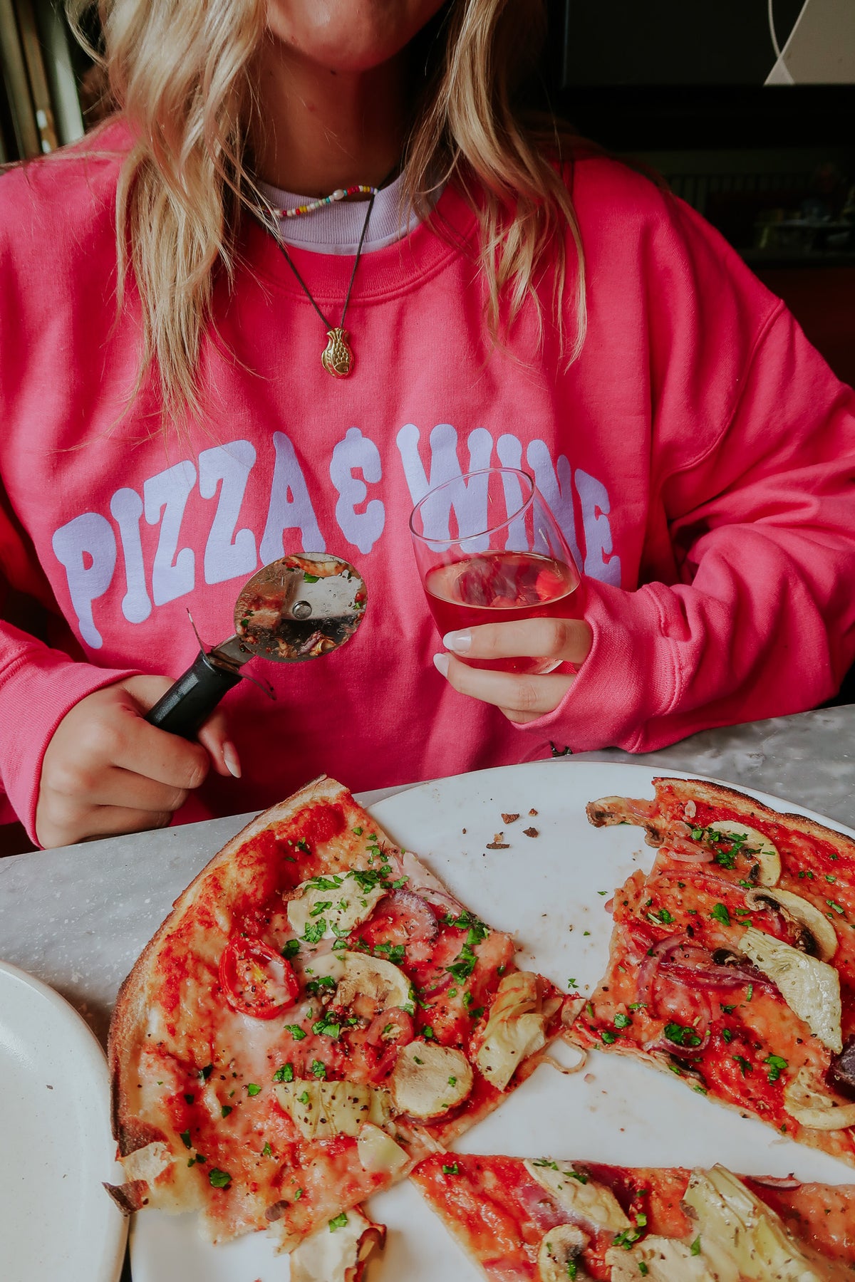 The Pizza &amp; Wine Oversized Sweatshirt