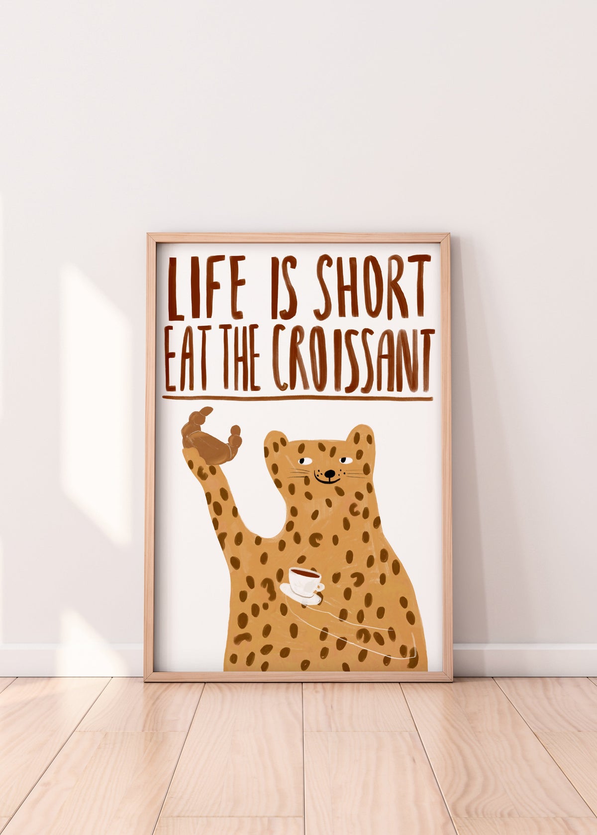 Eat The Croissant Wall Print