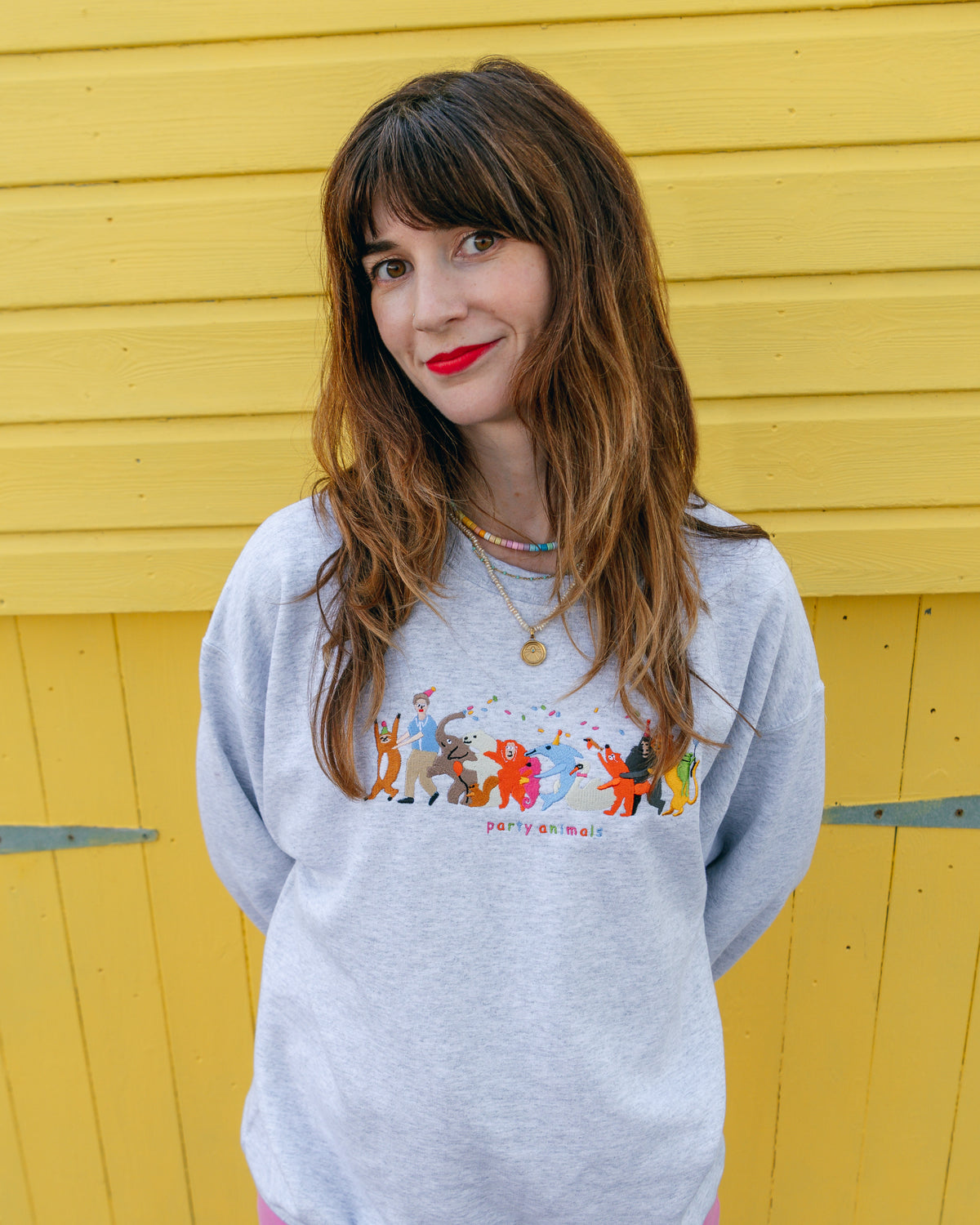 PRE-ORDER Party Animals David Attenborough Embroidered Sweatshirt
