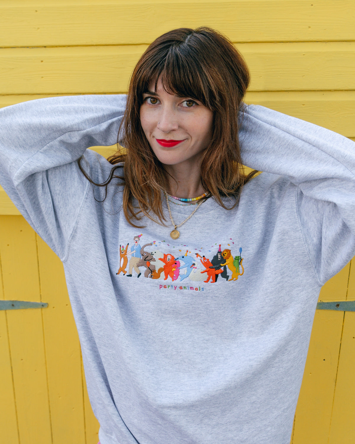 PRE-ORDER Party Animals David Attenborough Embroidered Sweatshirt