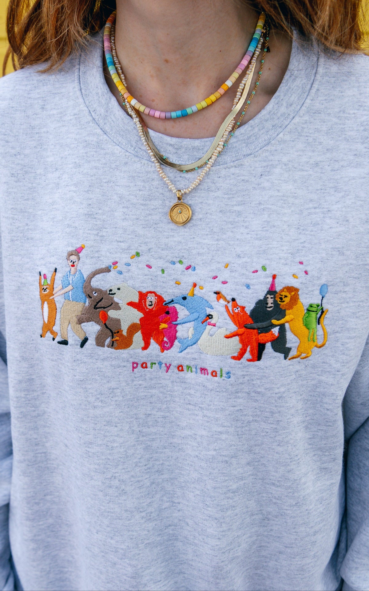 PRE-ORDER Party Animals David Attenborough Embroidered Sweatshirt
