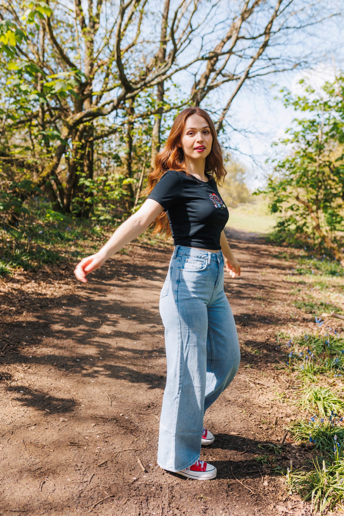 Only Today Matters Embroidered Crop Top