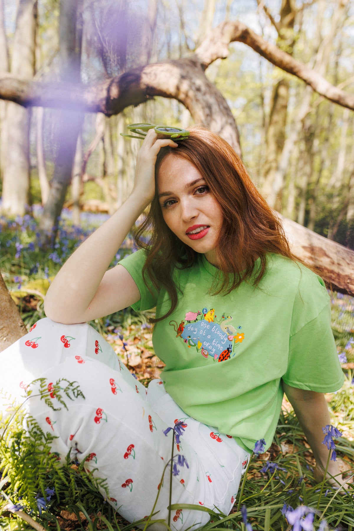 One Bloody Day At A Time Embroidered T-Shirt