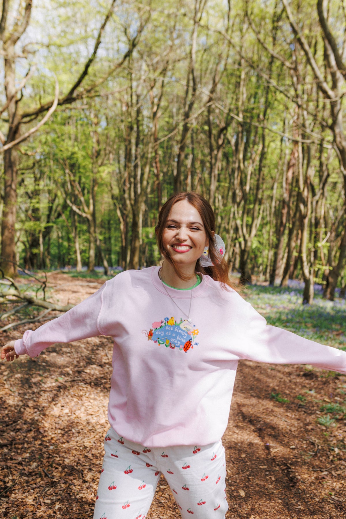 One Bloody Day At A Time Embroidered Sweatshirt